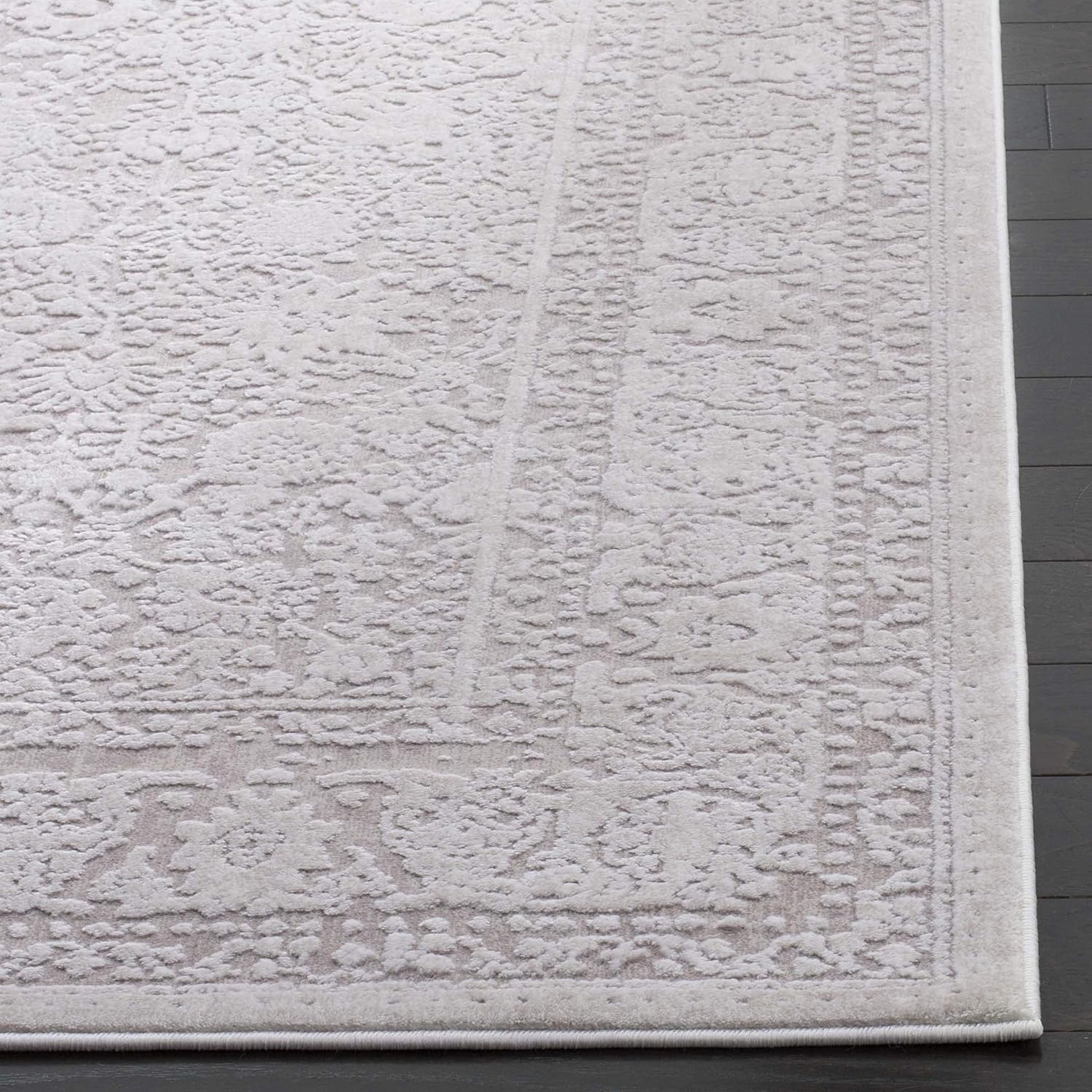 image:imageSAFAVIEH Area Rug 10 Square Reflection Collection Large Beige amp Cream NonShedding amp Easy Cleaning Ideal for Living Room Bedroom RFT663ABeigeCream