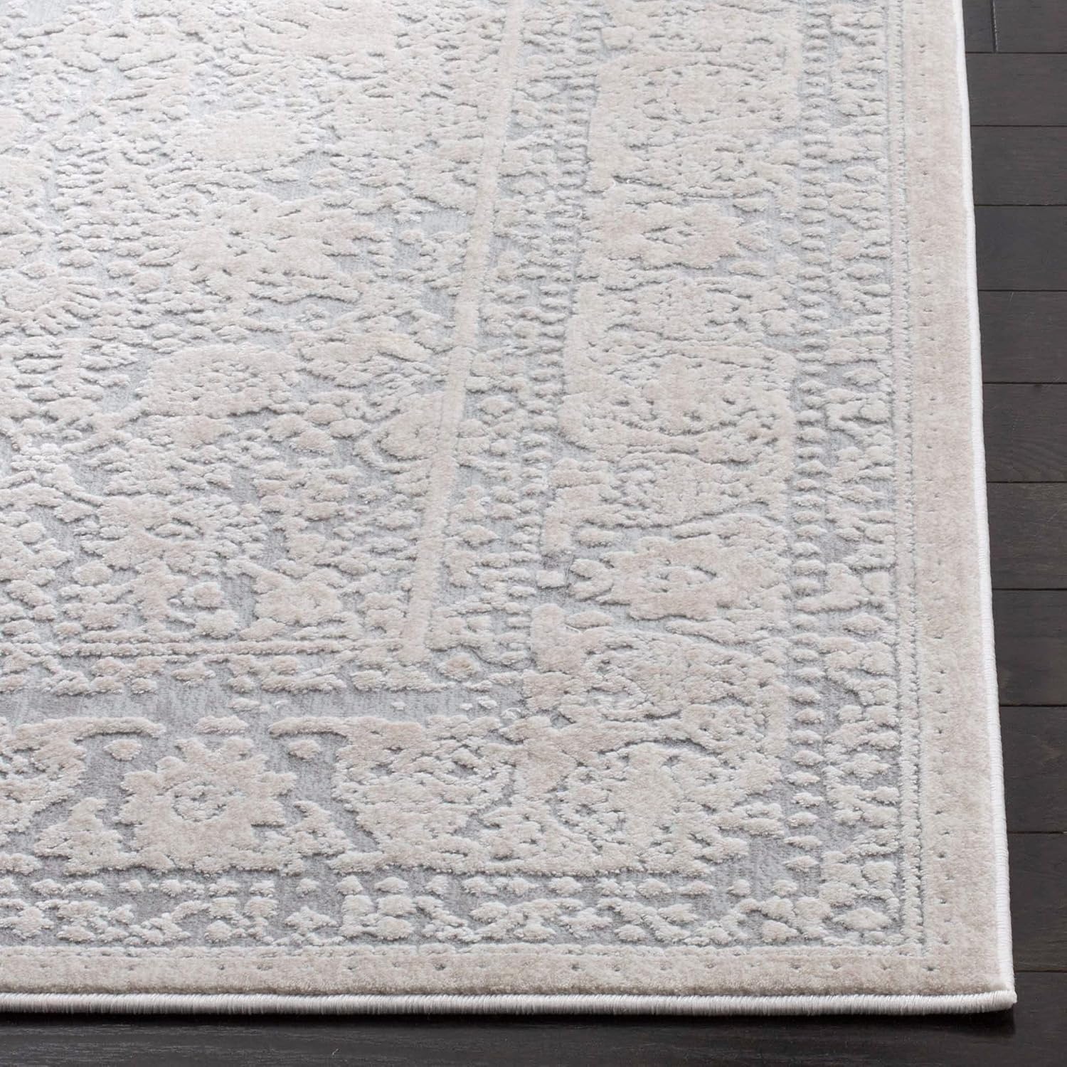 image:imageSAFAVIEH Area Rug 10 Square Reflection Collection Large Beige amp Cream NonShedding amp Easy Cleaning Ideal for Living Room Bedroom RFT663ALight GreyCream