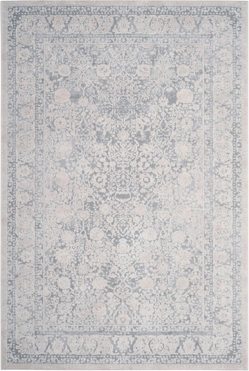 image:imageSAFAVIEH Area Rug 10 Square Reflection Collection Large Beige amp Cream NonShedding amp Easy Cleaning Ideal for Living Room Bedroom RFT663ALight GreyCream