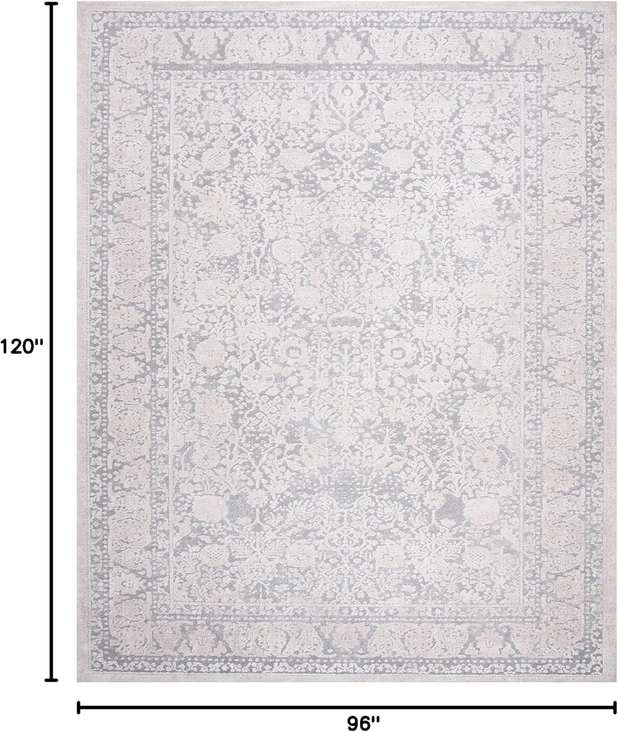 image:imageSAFAVIEH Area Rug 10 Square Reflection Collection Large Beige amp Cream NonShedding amp Easy Cleaning Ideal for Living Room Bedroom RFT663ALight GreyCream