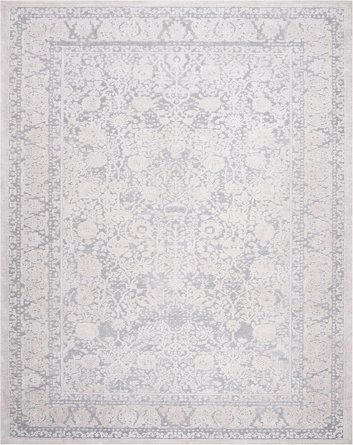 image:imageSAFAVIEH Area Rug 10 Square Reflection Collection Large Beige amp Cream NonShedding amp Easy Cleaning Ideal for Living Room Bedroom RFT663ALight GreyCream