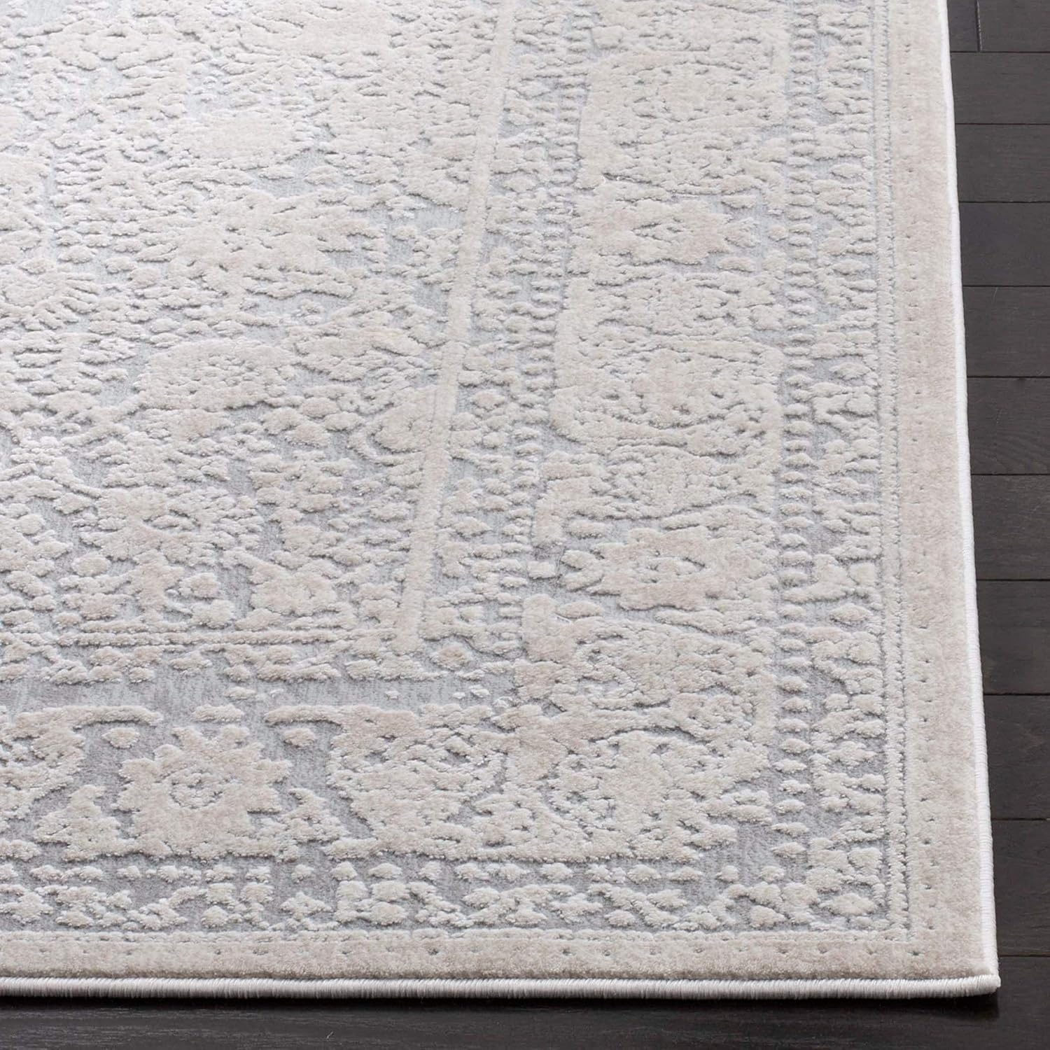 image:imageSAFAVIEH Area Rug 10 Square Reflection Collection Large Beige amp Cream NonShedding amp Easy Cleaning Ideal for Living Room Bedroom RFT663ALight GreyCream