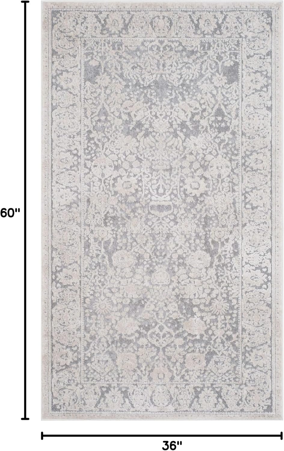 image:imageSAFAVIEH Area Rug 10 Square Reflection Collection Large Beige amp Cream NonShedding amp Easy Cleaning Ideal for Living Room Bedroom RFT663ALight GreyCream