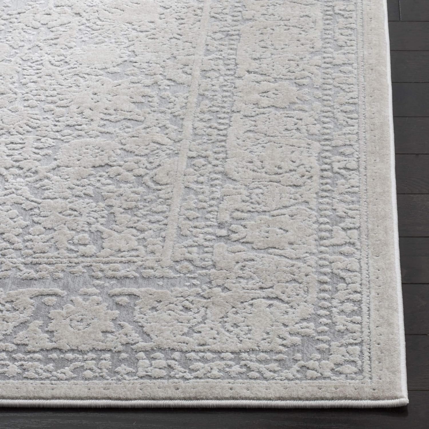 image:imageSAFAVIEH Area Rug 10 Square Reflection Collection Large Beige amp Cream NonShedding amp Easy Cleaning Ideal for Living Room Bedroom RFT663ALight GreyCream