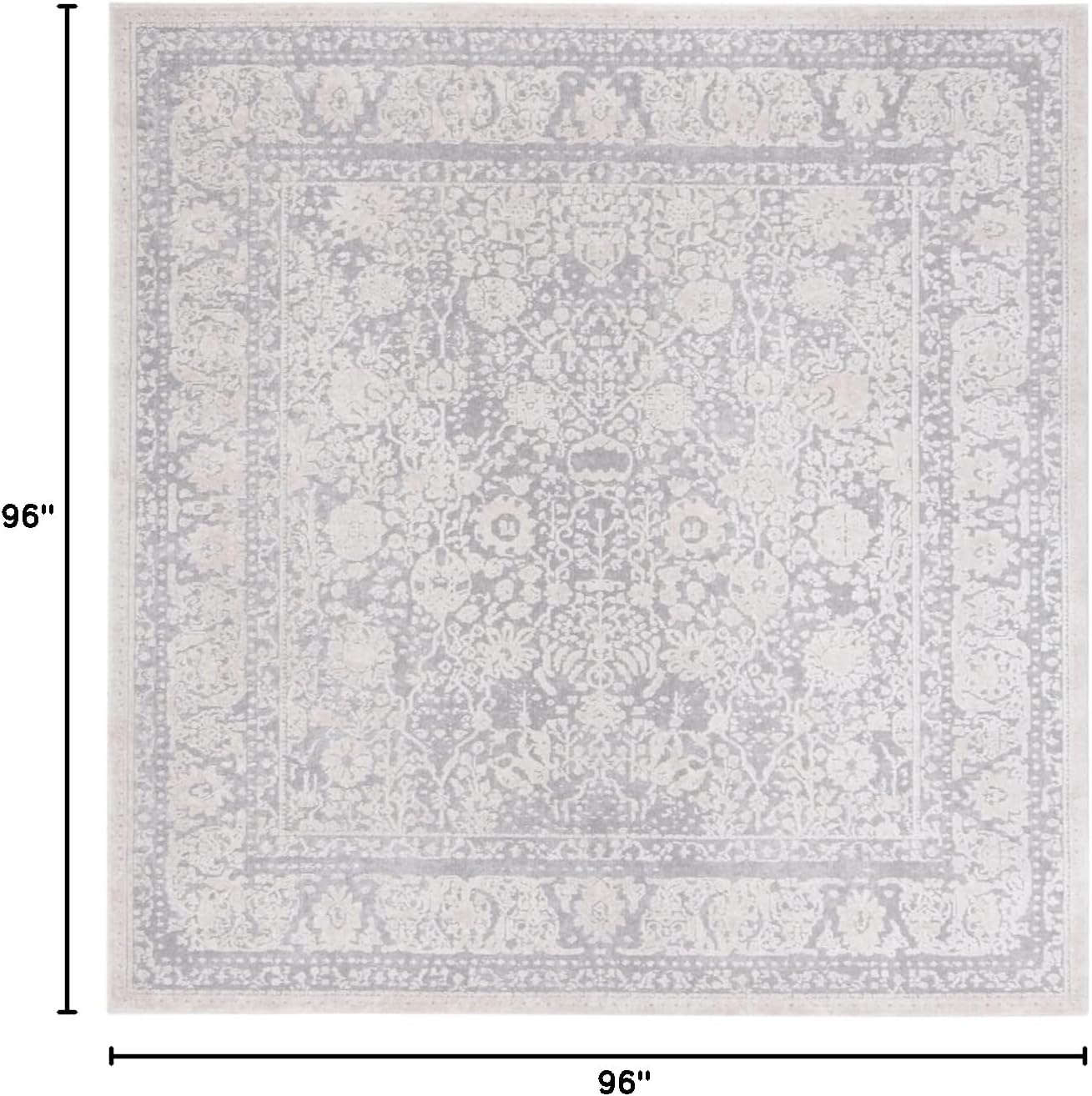 image:imageSAFAVIEH Area Rug 10 Square Reflection Collection Large Beige amp Cream NonShedding amp Easy Cleaning Ideal for Living Room Bedroom RFT663ALight GreyCream