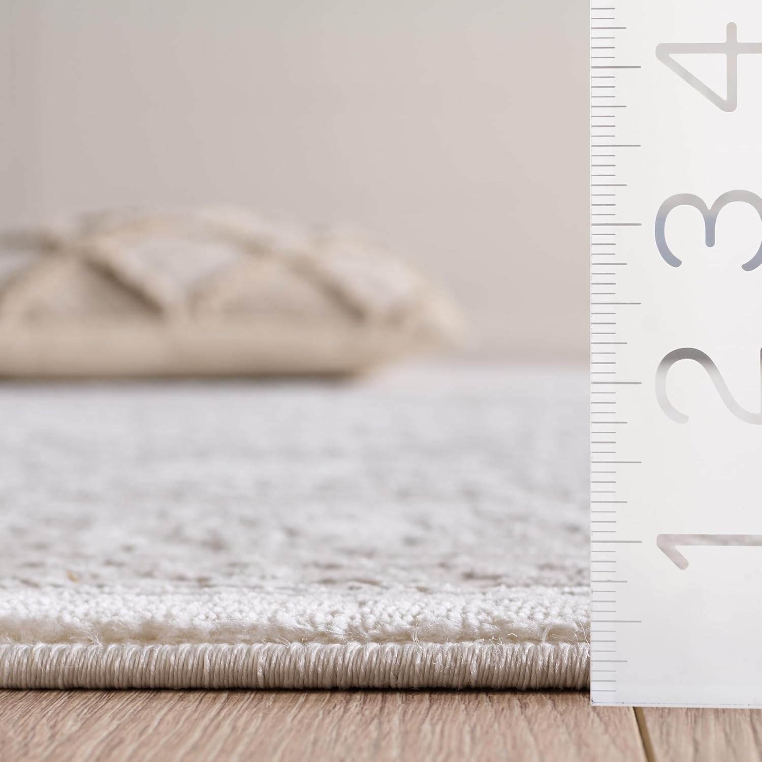 image:imageSAFAVIEH Area Rug 10 Square Reflection Collection Large Beige amp Cream NonShedding amp Easy Cleaning Ideal for Living Room Bedroom RFT663AWhiteIvory