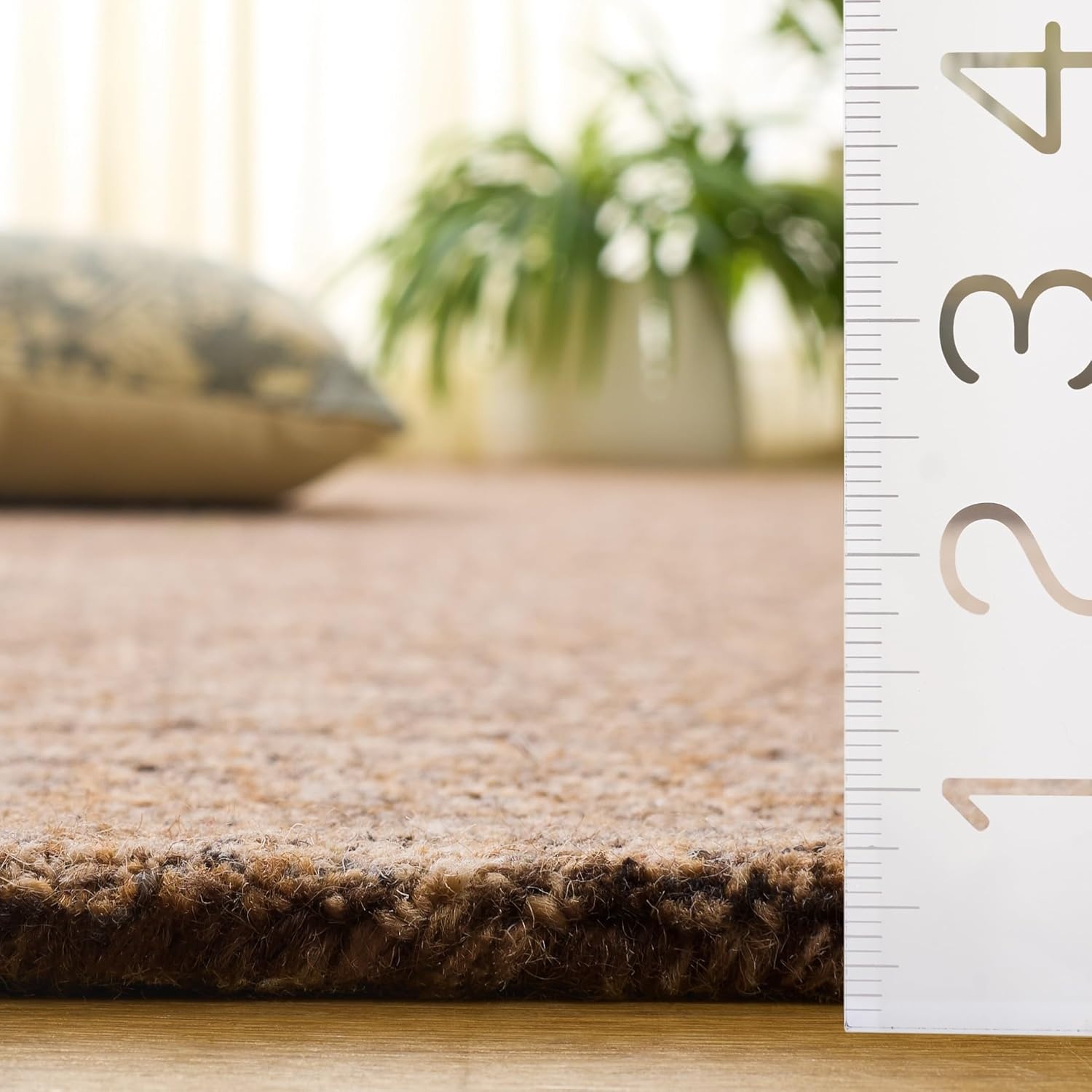 image:imageSAFAVIEH Area Rug 8x10 Abstract Collection Large Light Grey amp Ivory Handmade Wool Ideal for Living Room Bedroom Office Dining Space ABT468FAntiqueBrown