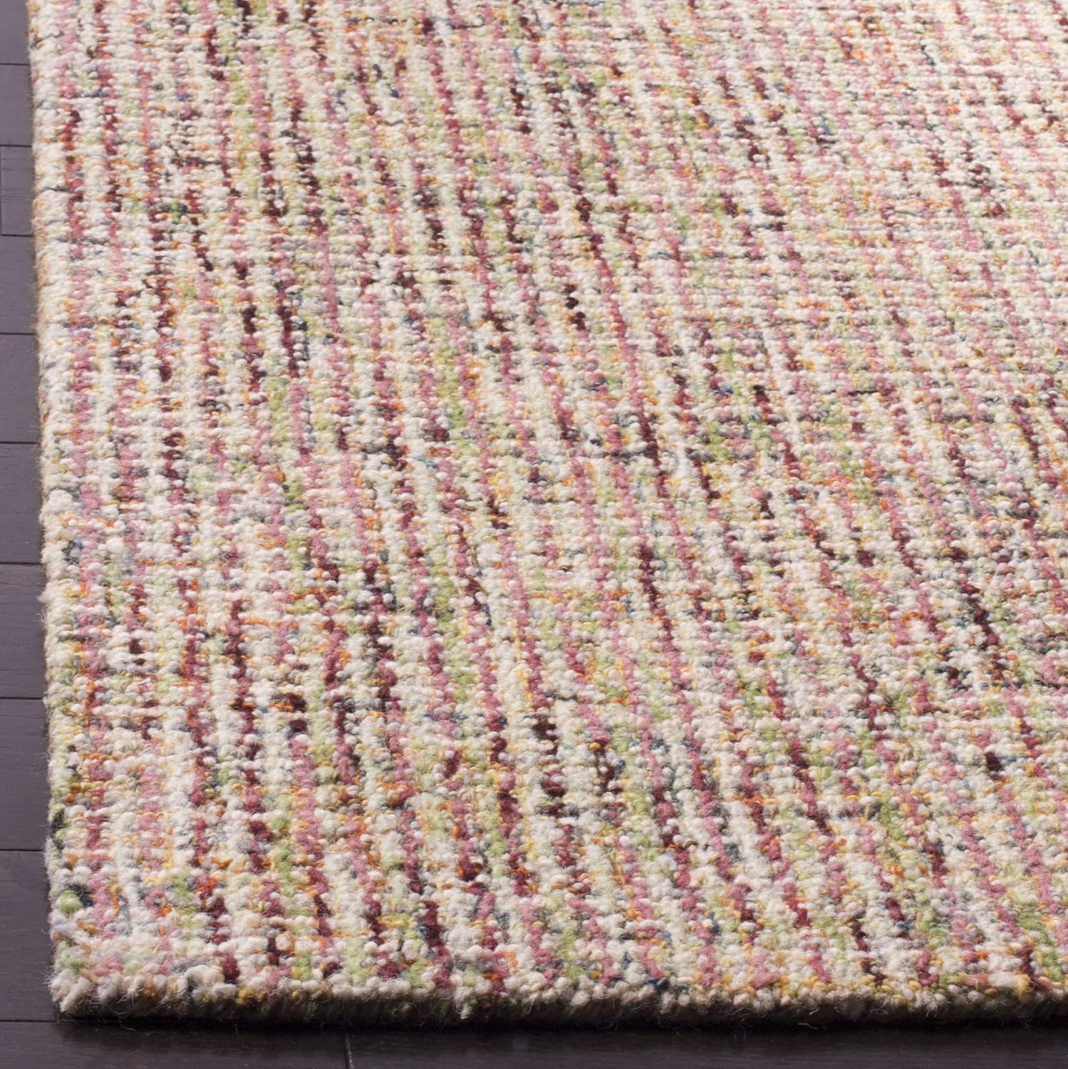 image:imageSAFAVIEH Area Rug 8x10 Abstract Collection Large Light Grey amp Ivory Handmade Wool Ideal for Living Room Bedroom Office Dining Space ABT468FBeigeRust