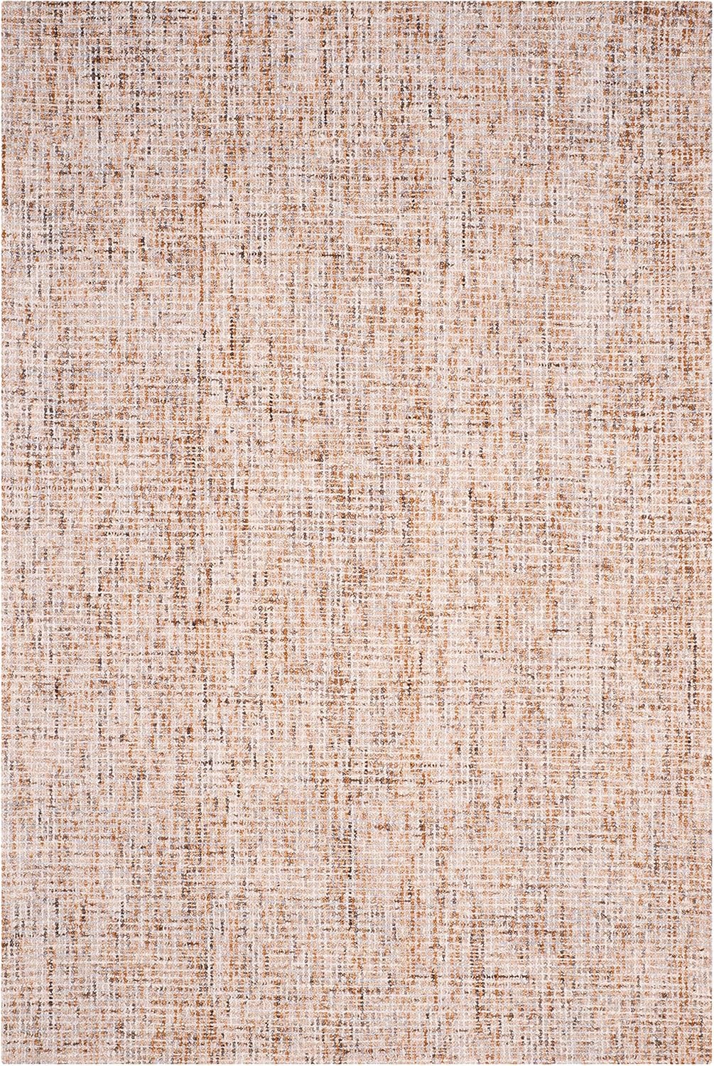 image:imageSAFAVIEH Area Rug 8x10 Abstract Collection Large Light Grey amp Ivory Handmade Wool Ideal for Living Room Bedroom Office Dining Space ABT468FBeigeRust