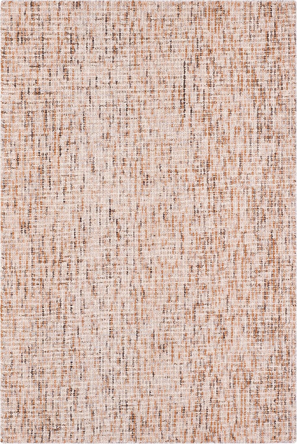 image:imageSAFAVIEH Area Rug 8x10 Abstract Collection Large Light Grey amp Ivory Handmade Wool Ideal for Living Room Bedroom Office Dining Space ABT468FBeigeRust