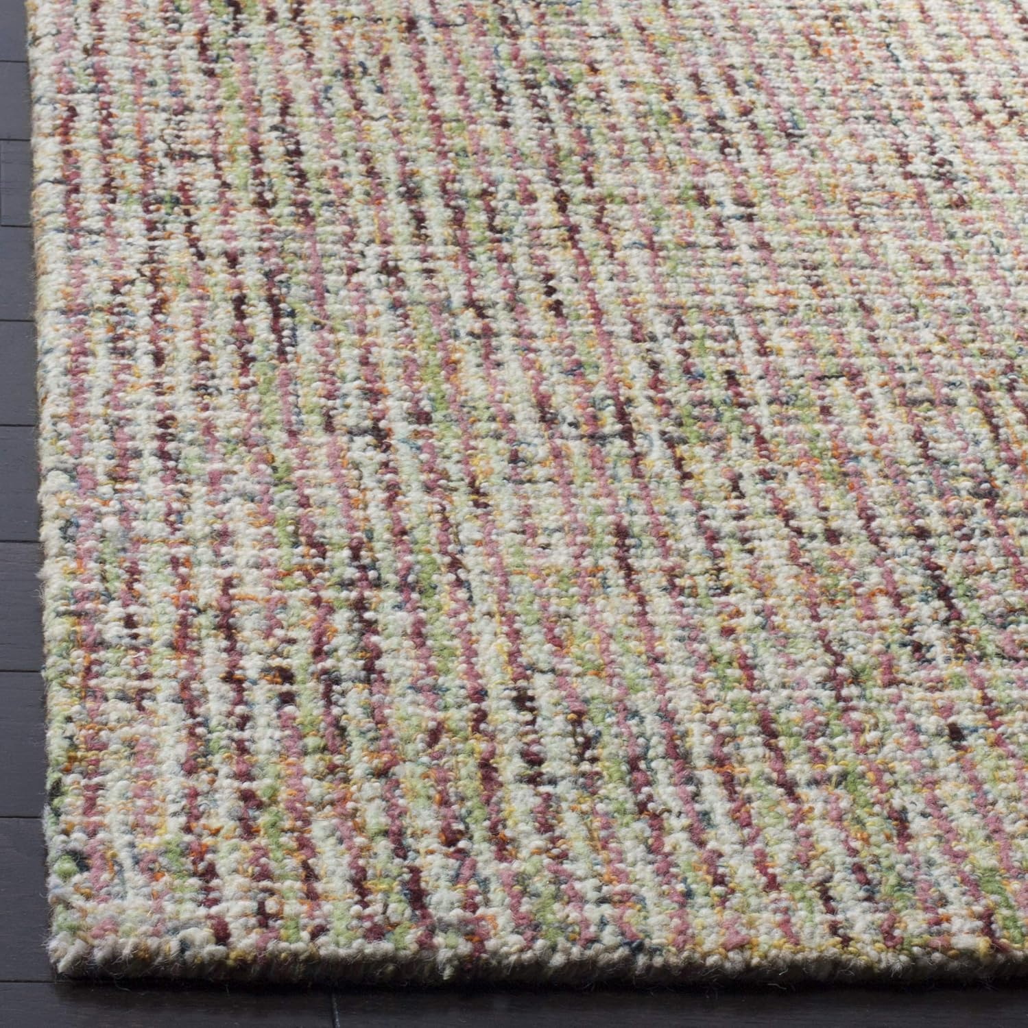 image:imageSAFAVIEH Area Rug 8x10 Abstract Collection Large Light Grey amp Ivory Handmade Wool Ideal for Living Room Bedroom Office Dining Space ABT468FBeigeRust