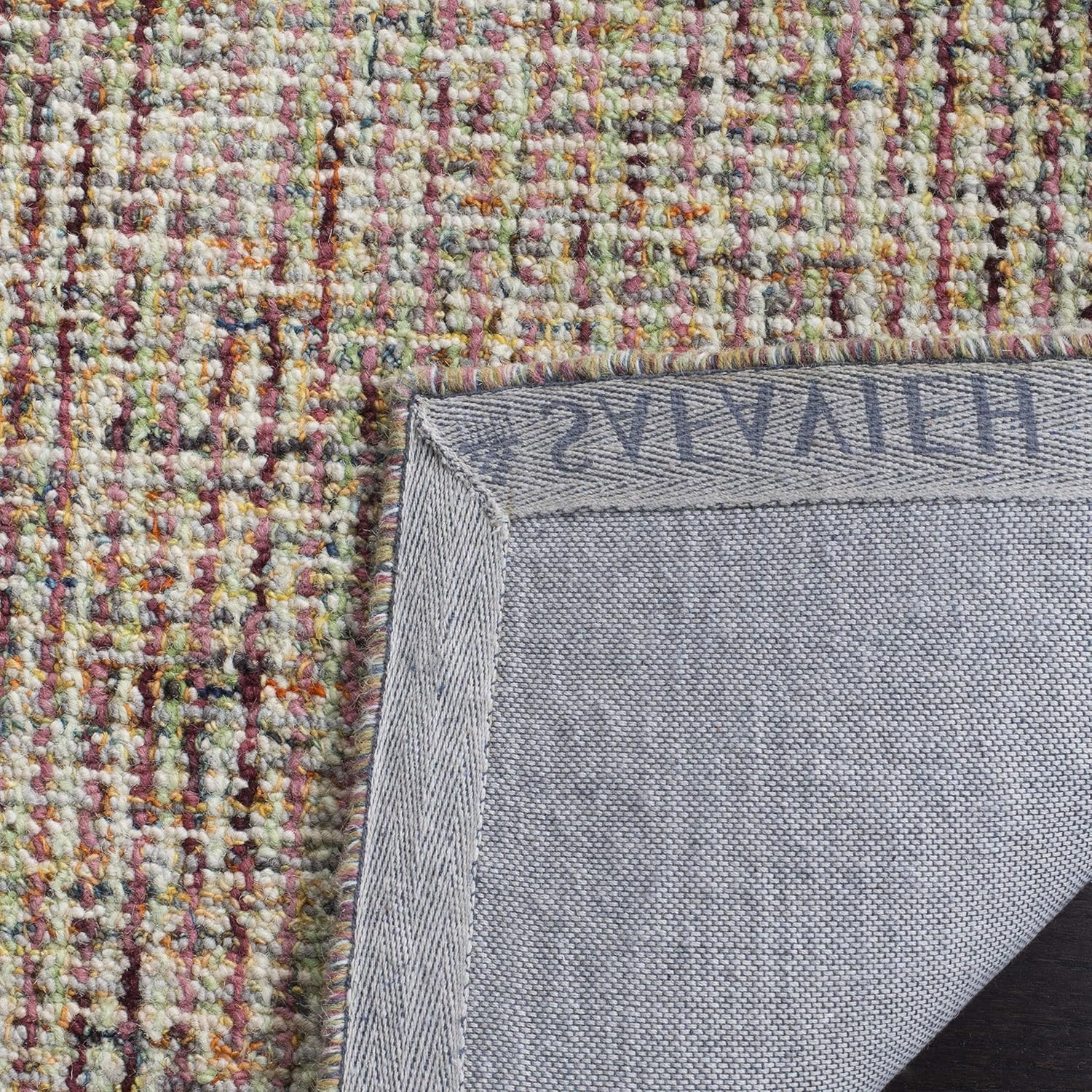 image:imageSAFAVIEH Area Rug 8x10 Abstract Collection Large Light Grey amp Ivory Handmade Wool Ideal for Living Room Bedroom Office Dining Space ABT468FBeigeRust