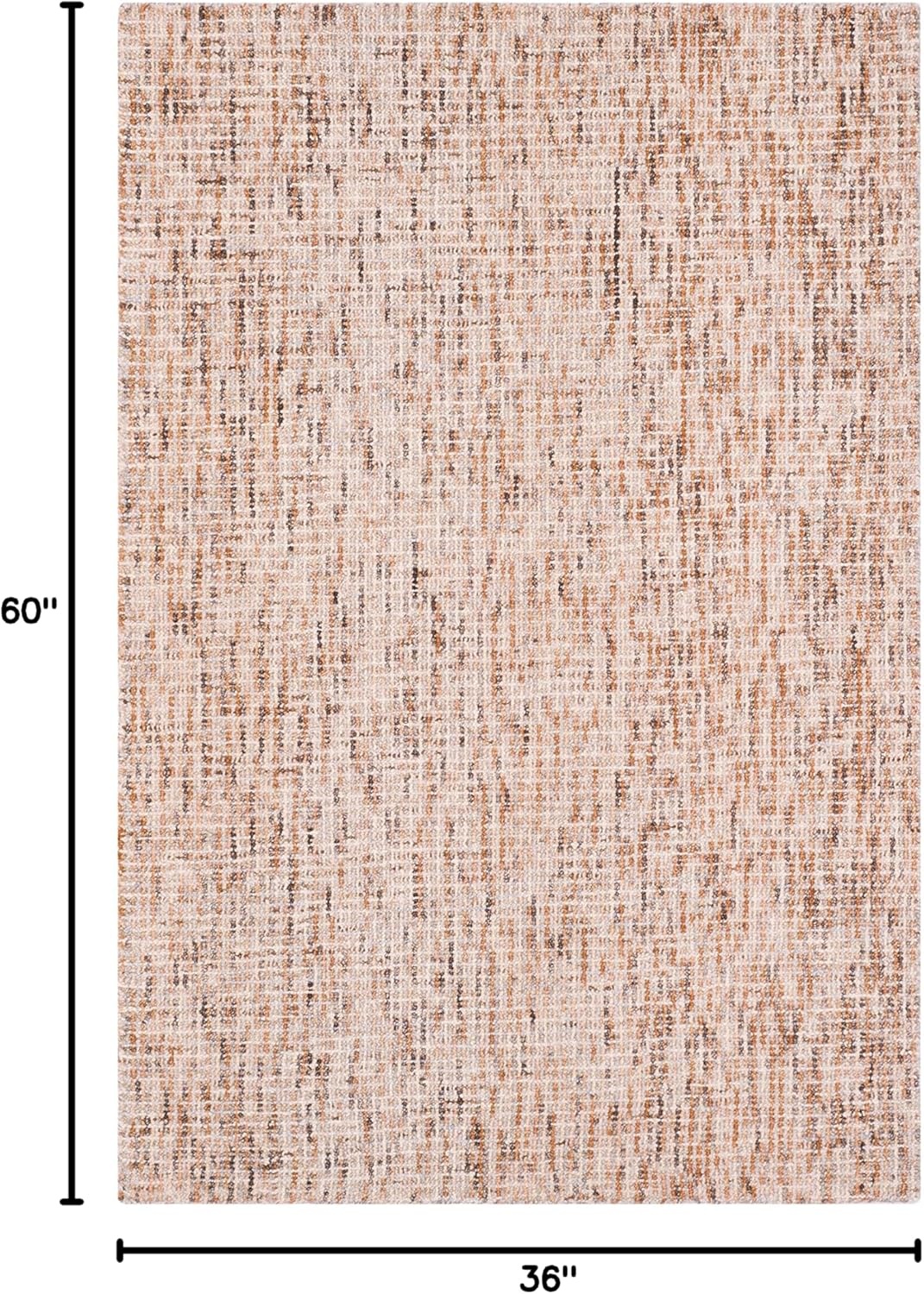 image:imageSAFAVIEH Area Rug 8x10 Abstract Collection Large Light Grey amp Ivory Handmade Wool Ideal for Living Room Bedroom Office Dining Space ABT468FBeigeRust