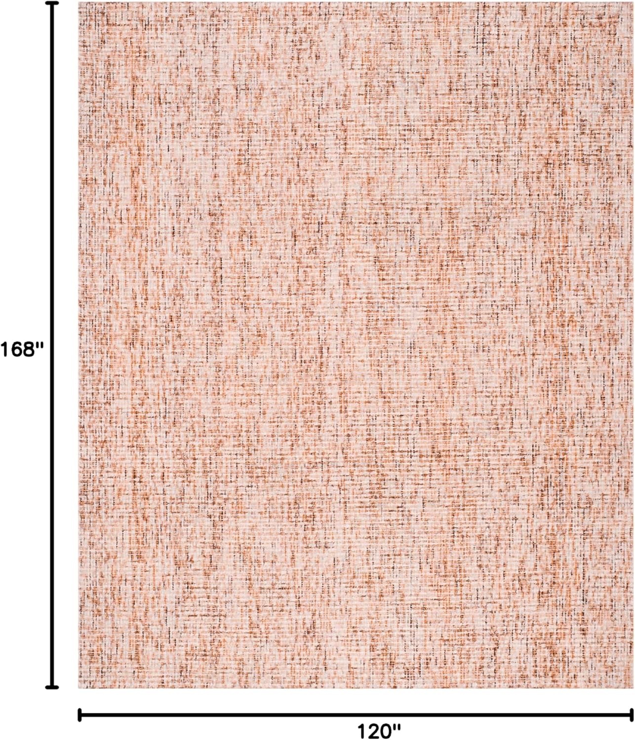 image:imageSAFAVIEH Area Rug 8x10 Abstract Collection Large Light Grey amp Ivory Handmade Wool Ideal for Living Room Bedroom Office Dining Space ABT468FBeigeRust