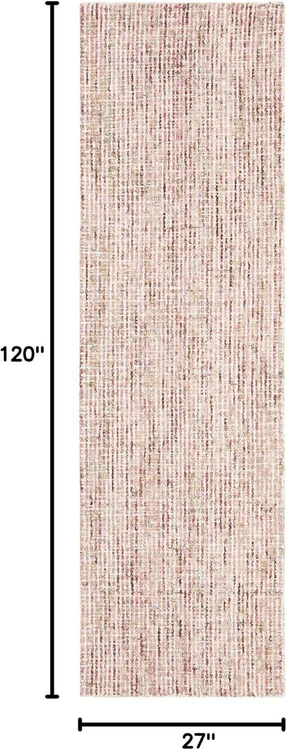 image:imageSAFAVIEH Area Rug 8x10 Abstract Collection Large Light Grey amp Ivory Handmade Wool Ideal for Living Room Bedroom Office Dining Space ABT468FBeigeRust