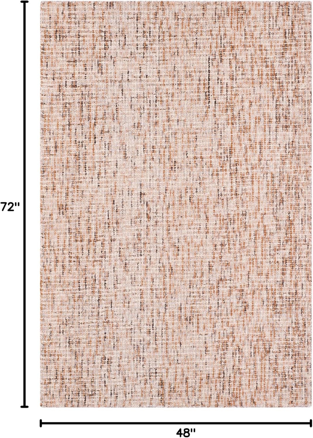 image:imageSAFAVIEH Area Rug 8x10 Abstract Collection Large Light Grey amp Ivory Handmade Wool Ideal for Living Room Bedroom Office Dining Space ABT468FBeigeRust