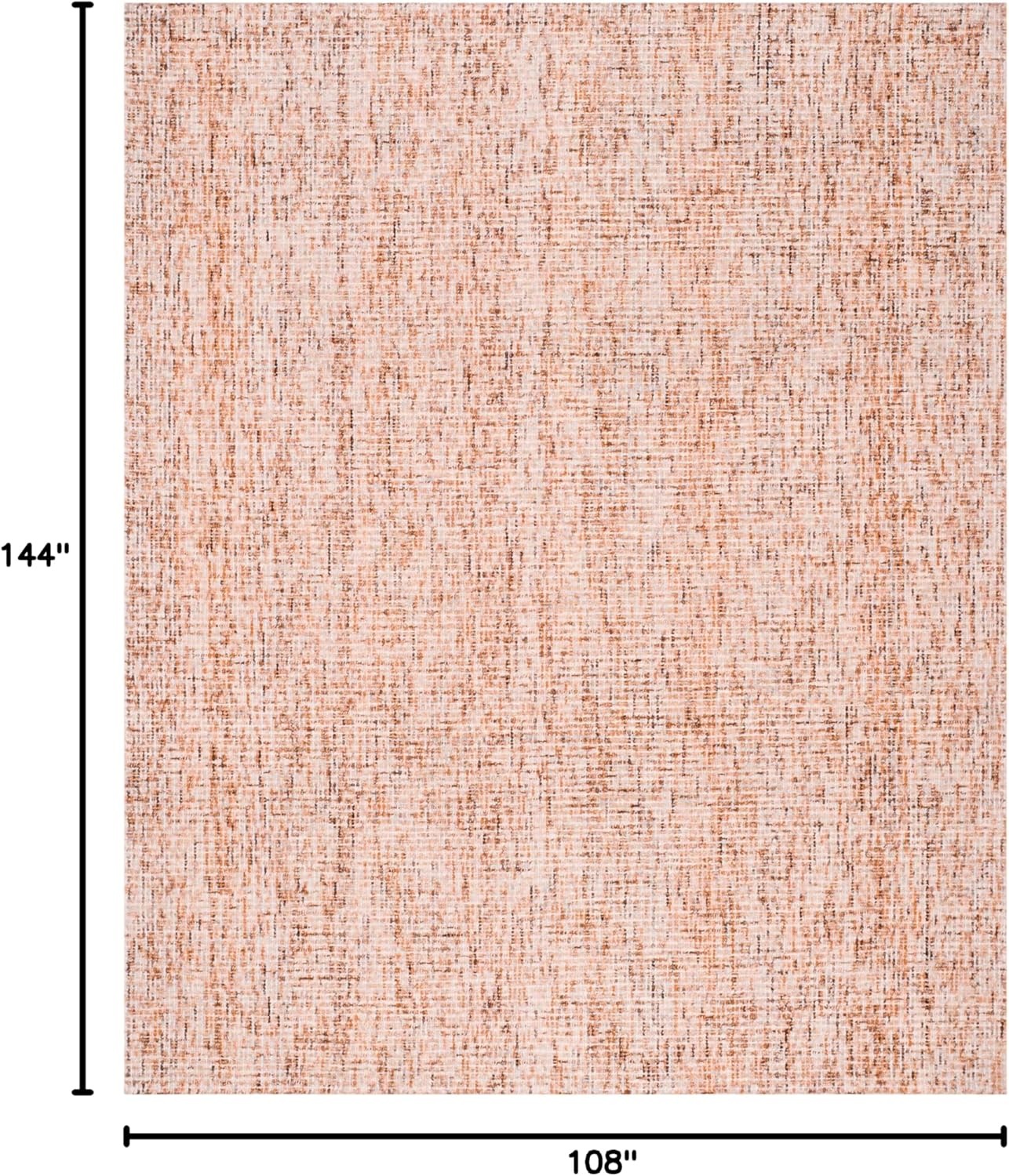 image:imageSAFAVIEH Area Rug 8x10 Abstract Collection Large Light Grey amp Ivory Handmade Wool Ideal for Living Room Bedroom Office Dining Space ABT468FBeigeRust