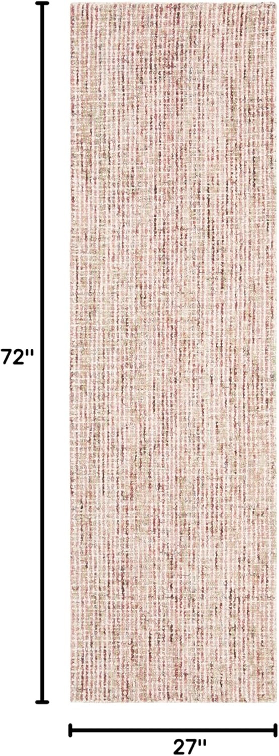 image:imageSAFAVIEH Area Rug 8x10 Abstract Collection Large Light Grey amp Ivory Handmade Wool Ideal for Living Room Bedroom Office Dining Space ABT468FBeigeRust
