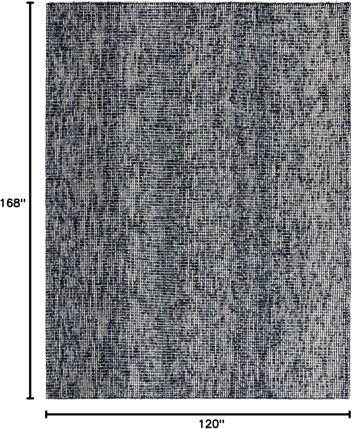 image:imageSAFAVIEH Area Rug 8x10 Abstract Collection Large Light Grey amp Ivory Handmade Wool Ideal for Living Room Bedroom Office Dining Space ABT468FBlackGrey