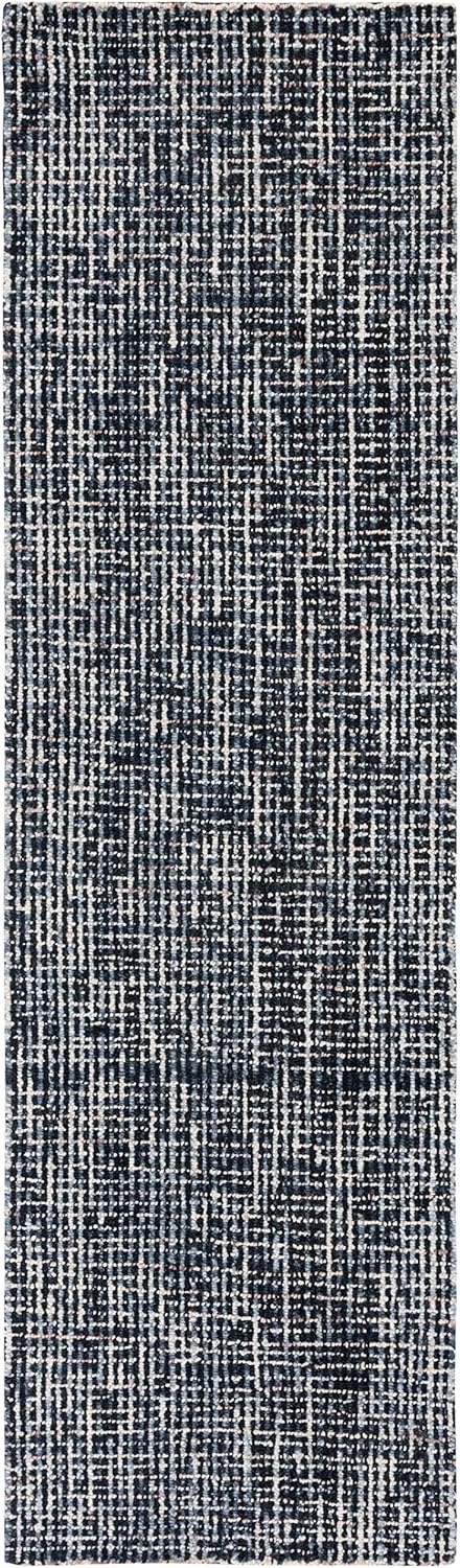 image:imageSAFAVIEH Area Rug 8x10 Abstract Collection Large Light Grey amp Ivory Handmade Wool Ideal for Living Room Bedroom Office Dining Space ABT468FBlackGrey