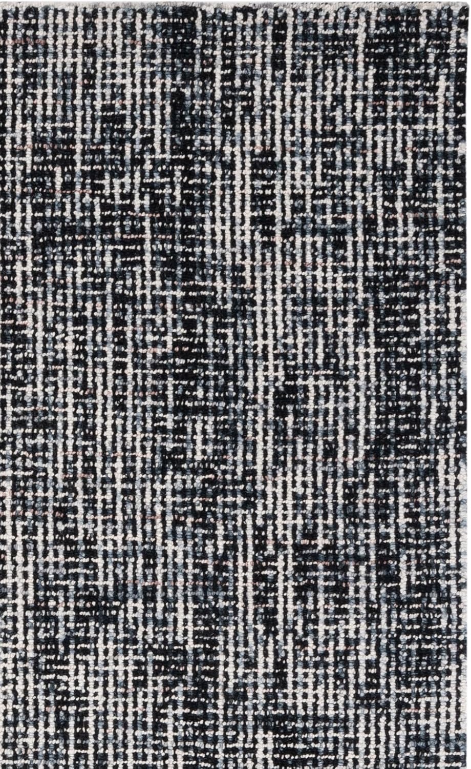 image:imageSAFAVIEH Area Rug 8x10 Abstract Collection Large Light Grey amp Ivory Handmade Wool Ideal for Living Room Bedroom Office Dining Space ABT468FBlackGrey