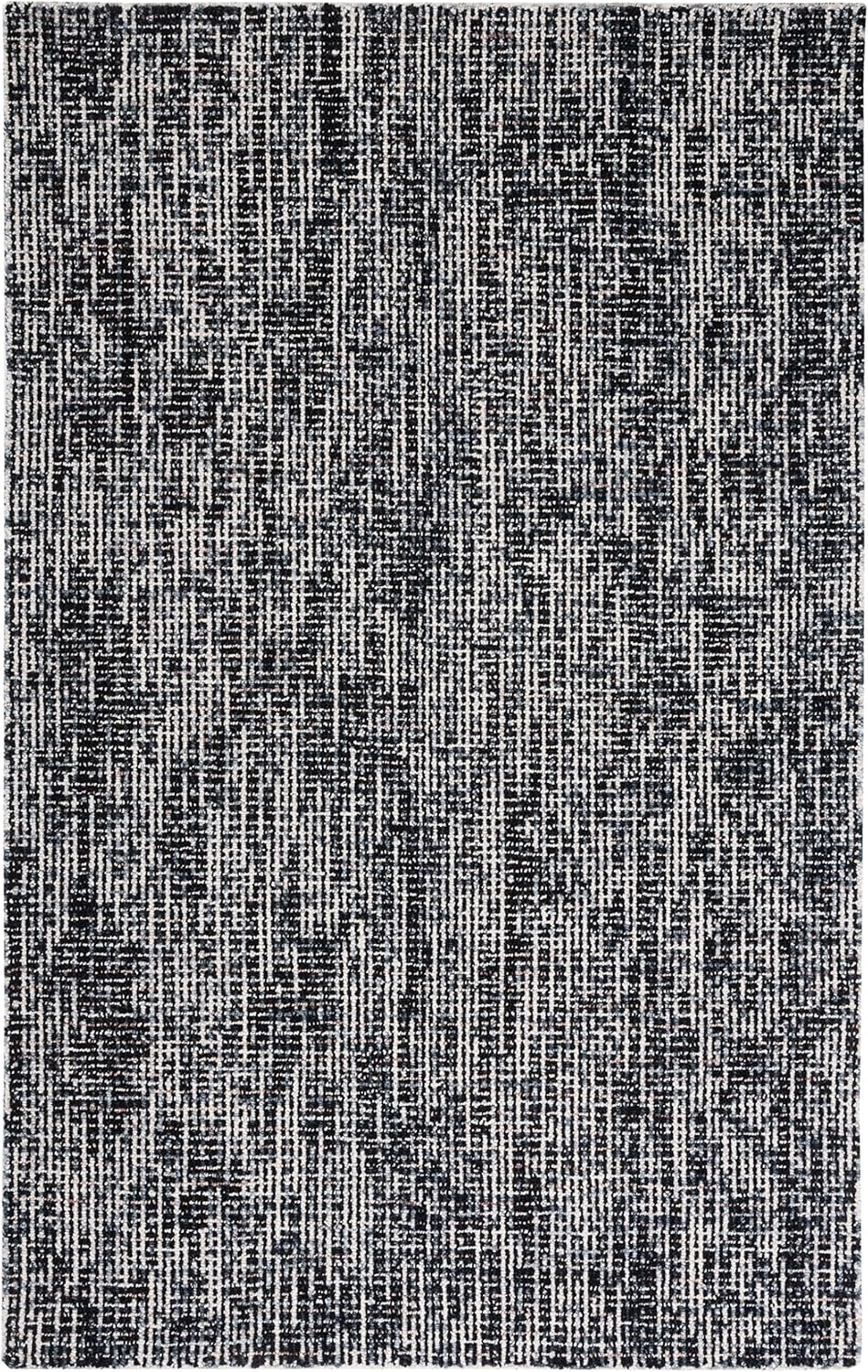image:imageSAFAVIEH Area Rug 8x10 Abstract Collection Large Light Grey amp Ivory Handmade Wool Ideal for Living Room Bedroom Office Dining Space ABT468FBlackGrey