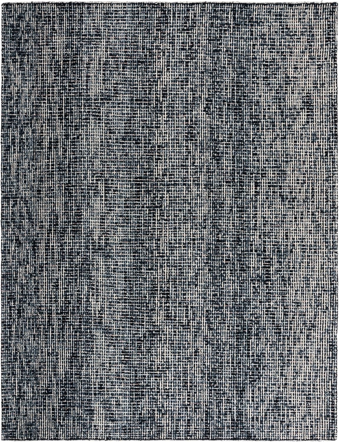 image:imageSAFAVIEH Area Rug 8x10 Abstract Collection Large Light Grey amp Ivory Handmade Wool Ideal for Living Room Bedroom Office Dining Space ABT468FBlackGrey