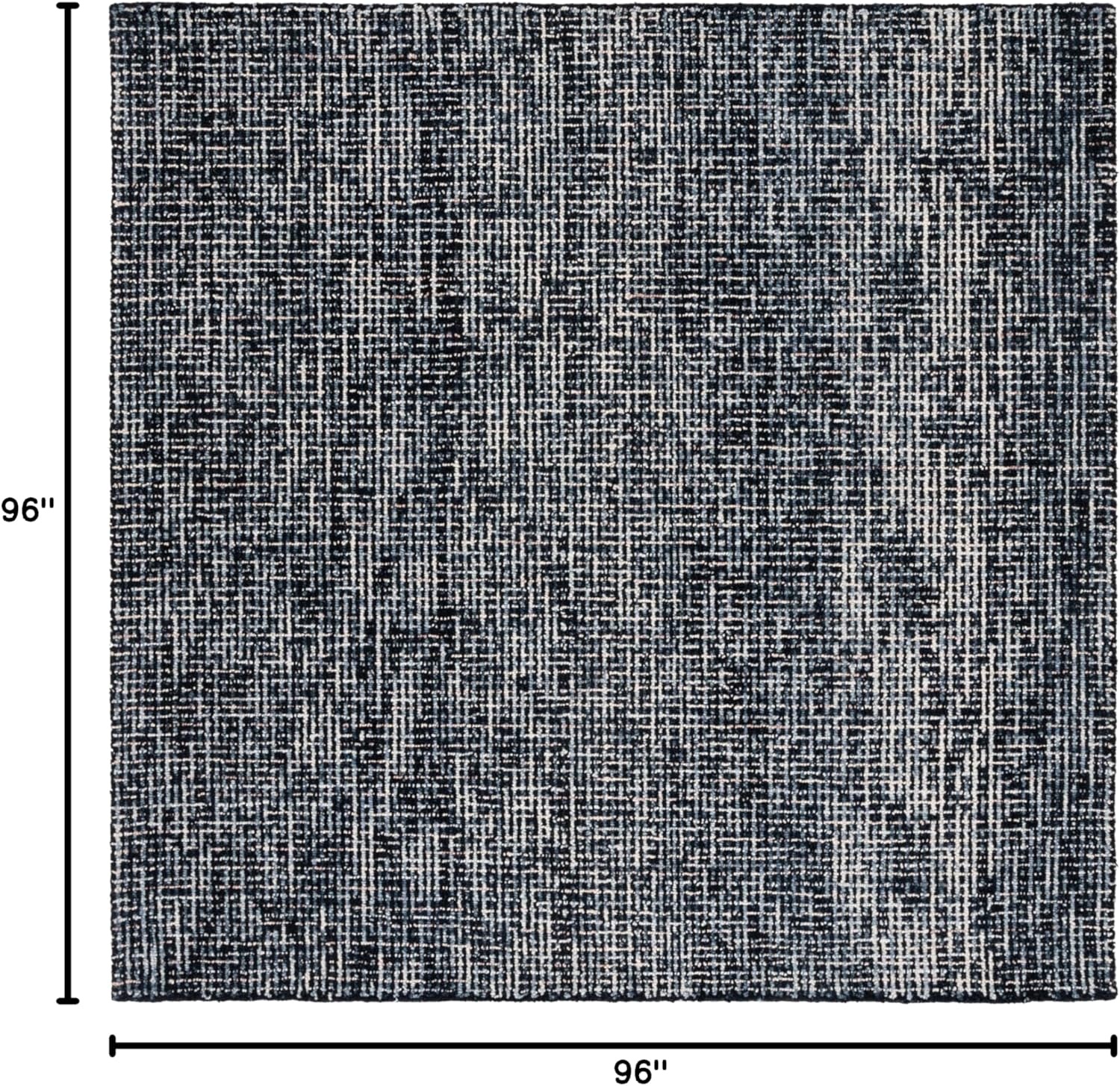 image:imageSAFAVIEH Area Rug 8x10 Abstract Collection Large Light Grey amp Ivory Handmade Wool Ideal for Living Room Bedroom Office Dining Space ABT468FBlackGrey
