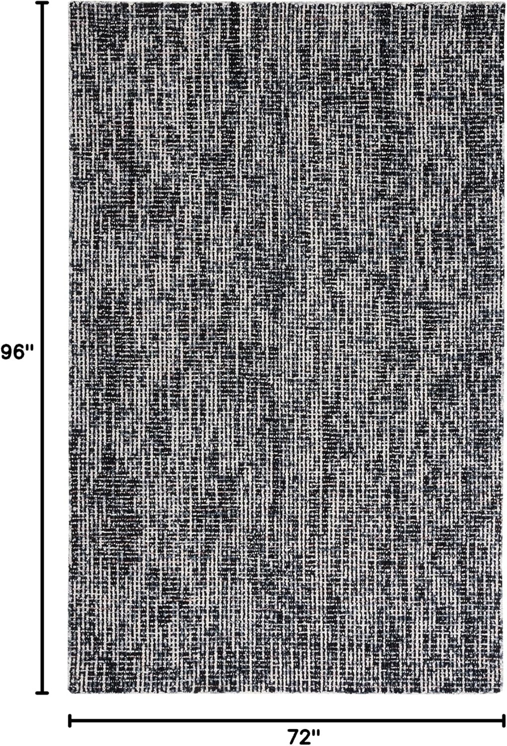 image:imageSAFAVIEH Area Rug 8x10 Abstract Collection Large Light Grey amp Ivory Handmade Wool Ideal for Living Room Bedroom Office Dining Space ABT468FBlackGrey