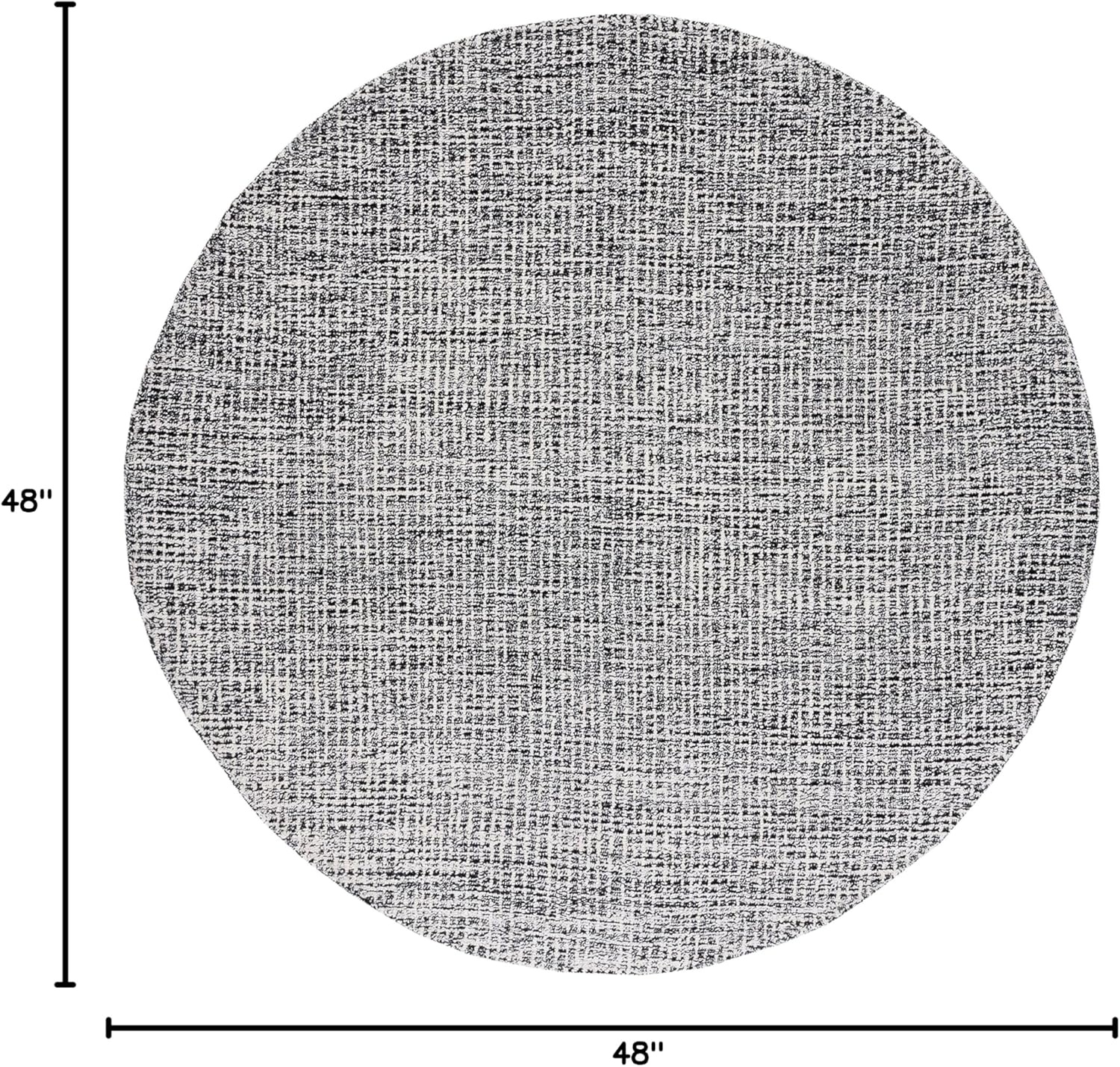 image:imageSAFAVIEH Area Rug 8x10 Abstract Collection Large Light Grey amp Ivory Handmade Wool Ideal for Living Room Bedroom Office Dining Space ABT468FBlackIvory