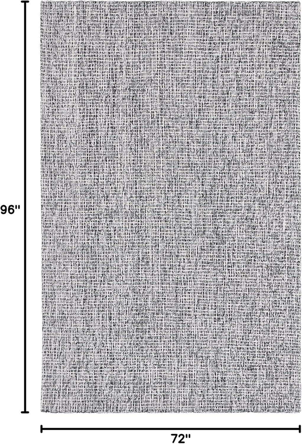 image:imageSAFAVIEH Area Rug 8x10 Abstract Collection Large Light Grey amp Ivory Handmade Wool Ideal for Living Room Bedroom Office Dining Space ABT468FBlackIvory