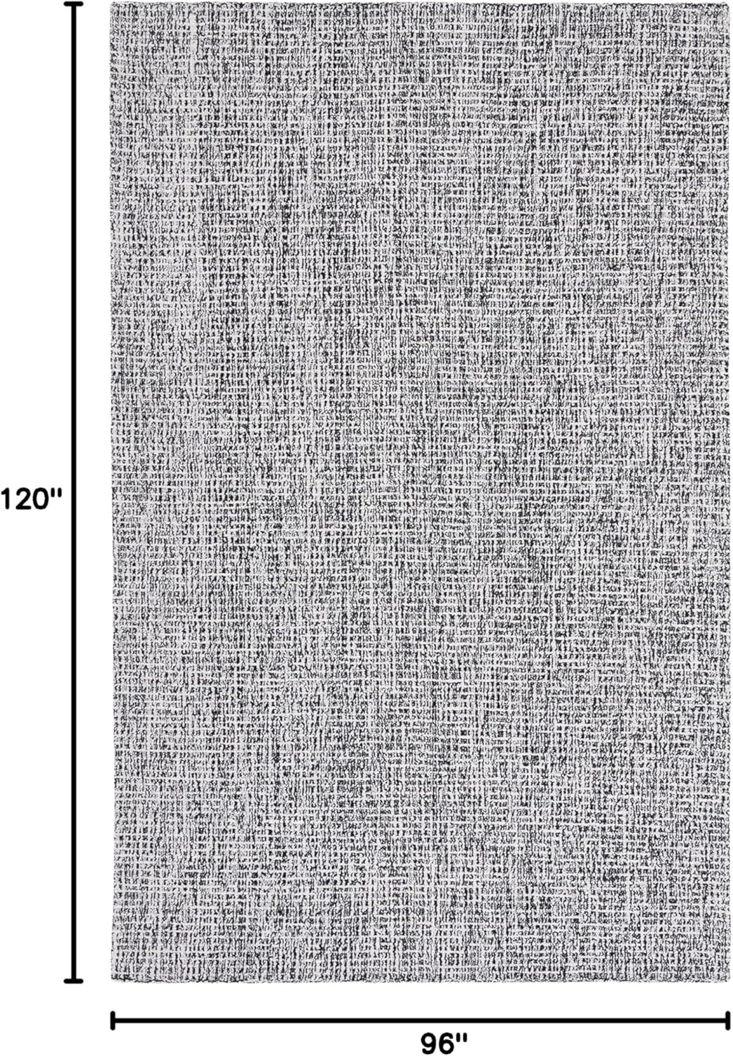 image:imageSAFAVIEH Area Rug 8x10 Abstract Collection Large Light Grey amp Ivory Handmade Wool Ideal for Living Room Bedroom Office Dining Space ABT468FBlackIvory