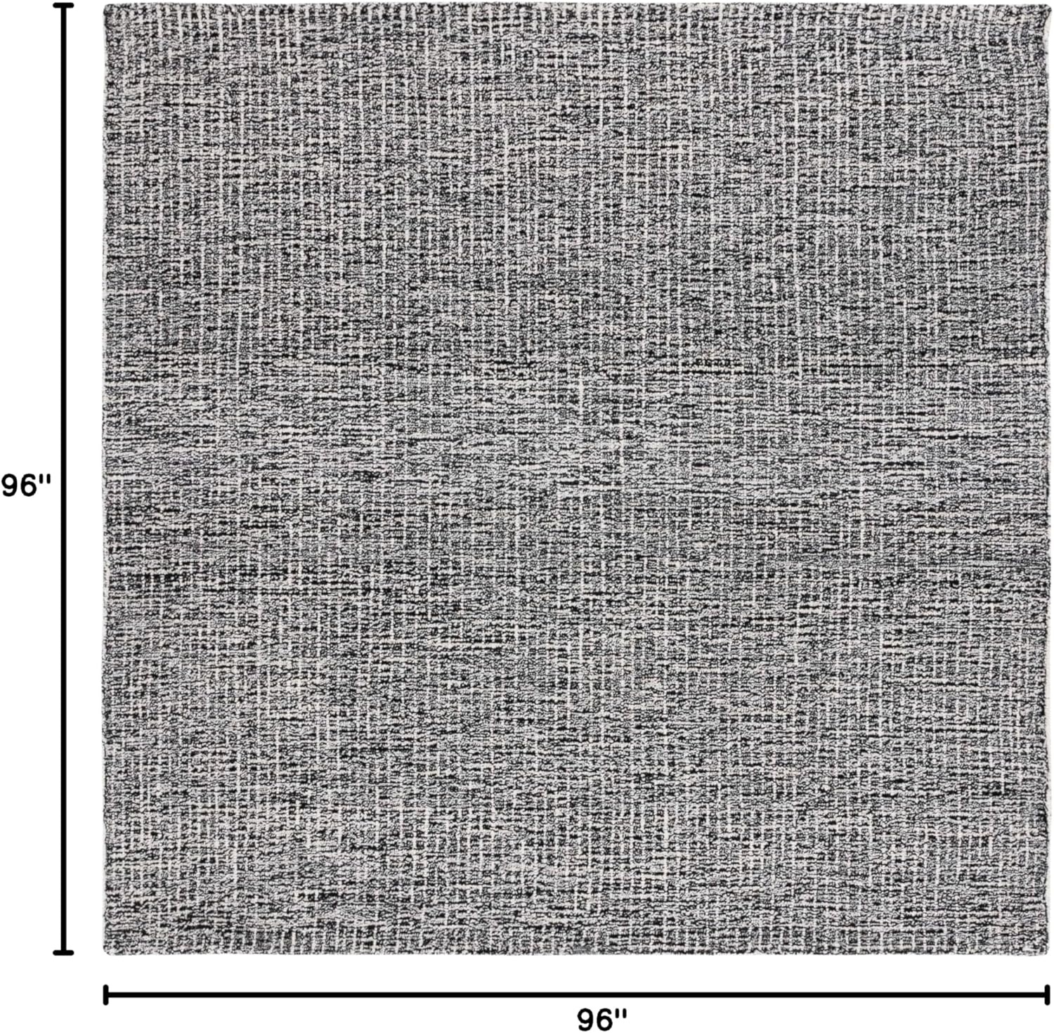 image:imageSAFAVIEH Area Rug 8x10 Abstract Collection Large Light Grey amp Ivory Handmade Wool Ideal for Living Room Bedroom Office Dining Space ABT468FBlackIvory
