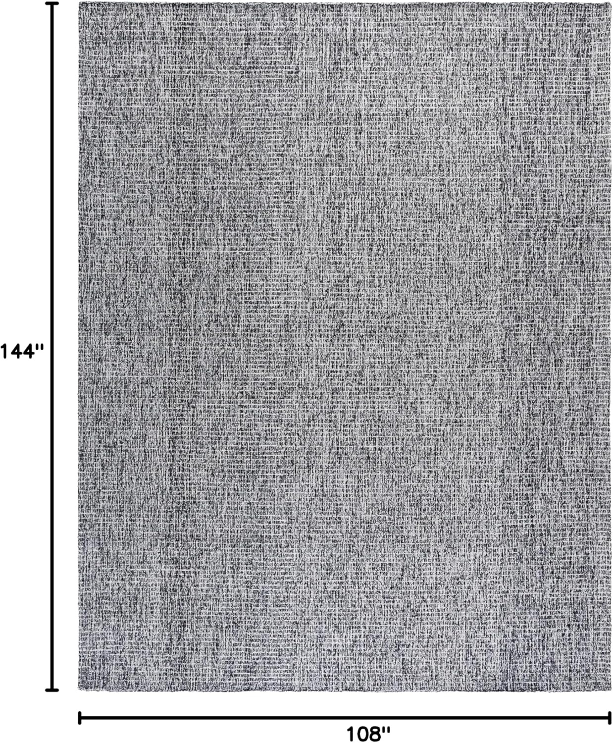 image:imageSAFAVIEH Area Rug 8x10 Abstract Collection Large Light Grey amp Ivory Handmade Wool Ideal for Living Room Bedroom Office Dining Space ABT468FBlackIvory