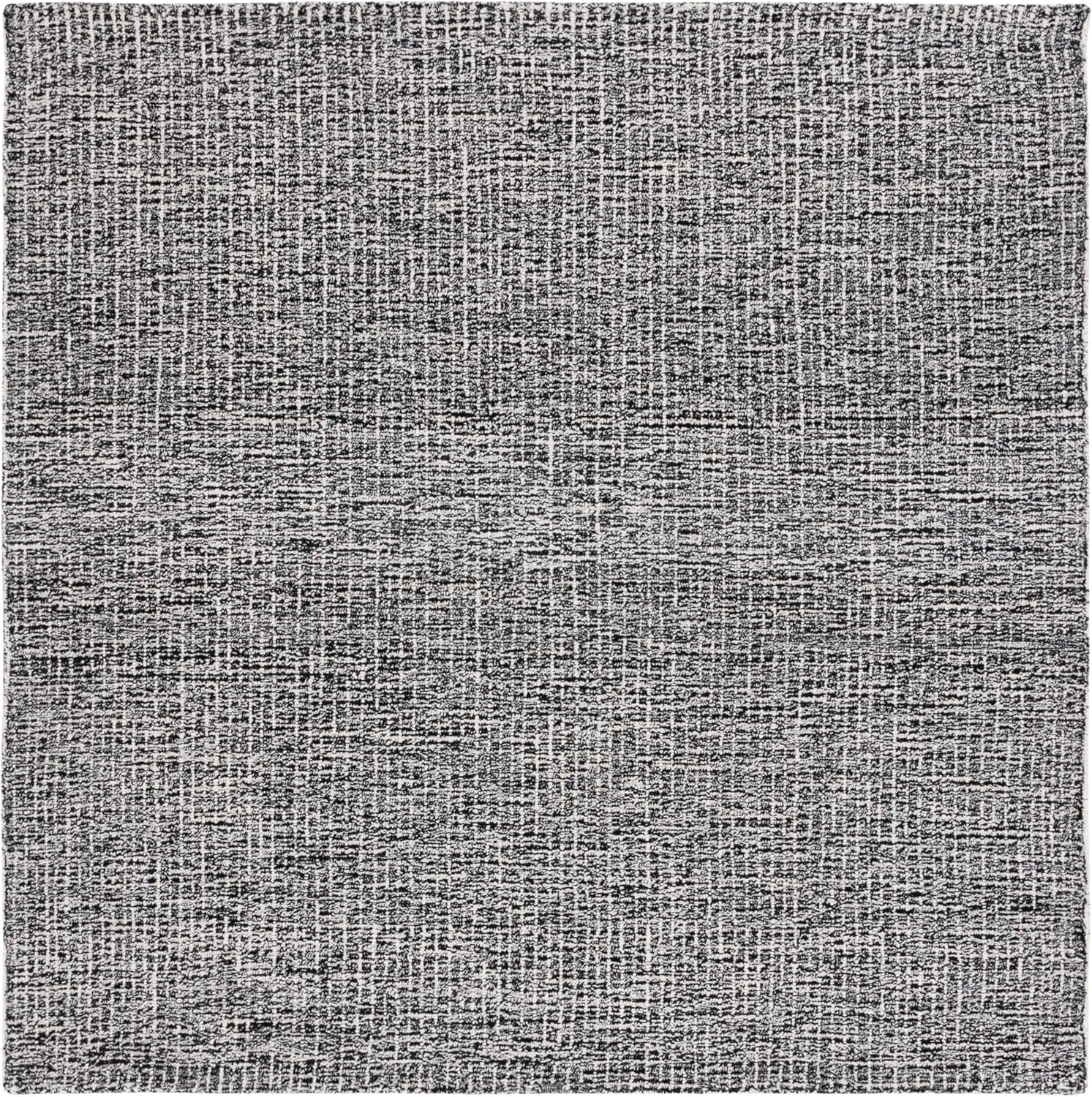 image:imageSAFAVIEH Area Rug 8x10 Abstract Collection Large Light Grey amp Ivory Handmade Wool Ideal for Living Room Bedroom Office Dining Space ABT468FBlackIvory