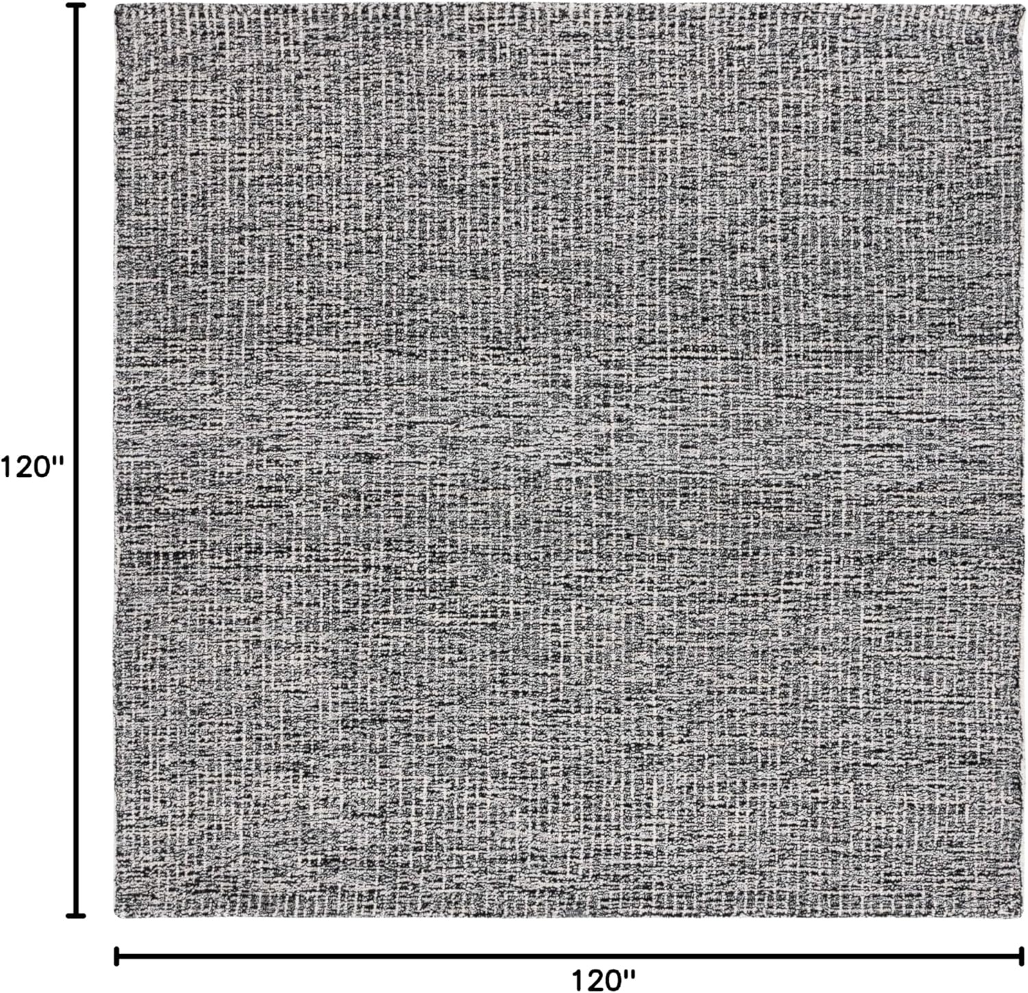 image:imageSAFAVIEH Area Rug 8x10 Abstract Collection Large Light Grey amp Ivory Handmade Wool Ideal for Living Room Bedroom Office Dining Space ABT468FBlackIvory