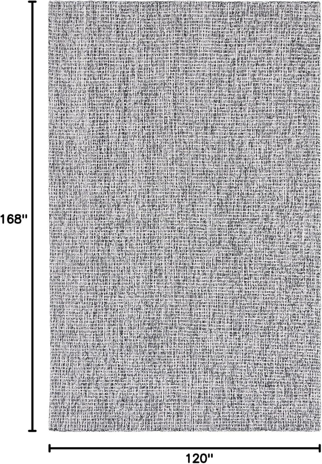 image:imageSAFAVIEH Area Rug 8x10 Abstract Collection Large Light Grey amp Ivory Handmade Wool Ideal for Living Room Bedroom Office Dining Space ABT468FBlackIvory