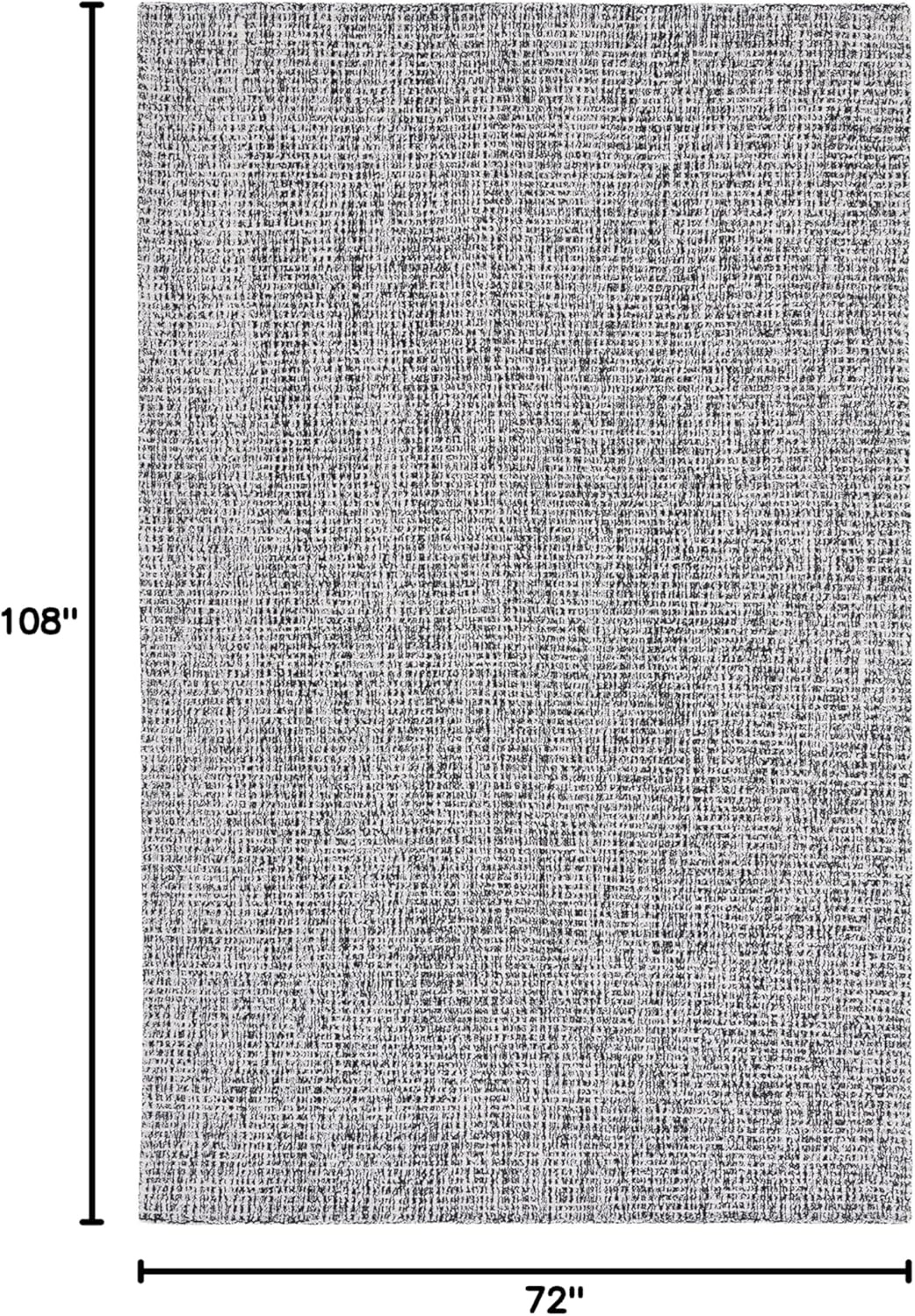 image:imageSAFAVIEH Area Rug 8x10 Abstract Collection Large Light Grey amp Ivory Handmade Wool Ideal for Living Room Bedroom Office Dining Space ABT468FBlackIvory