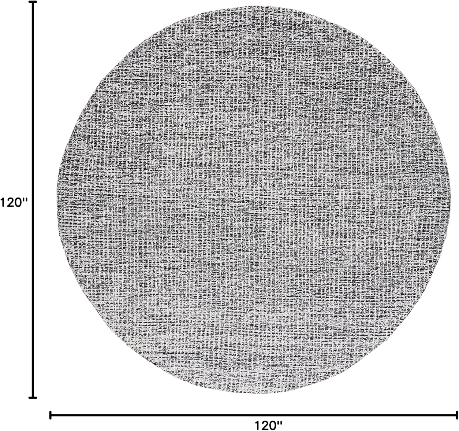 image:imageSAFAVIEH Area Rug 8x10 Abstract Collection Large Light Grey amp Ivory Handmade Wool Ideal for Living Room Bedroom Office Dining Space ABT468FBlackIvory