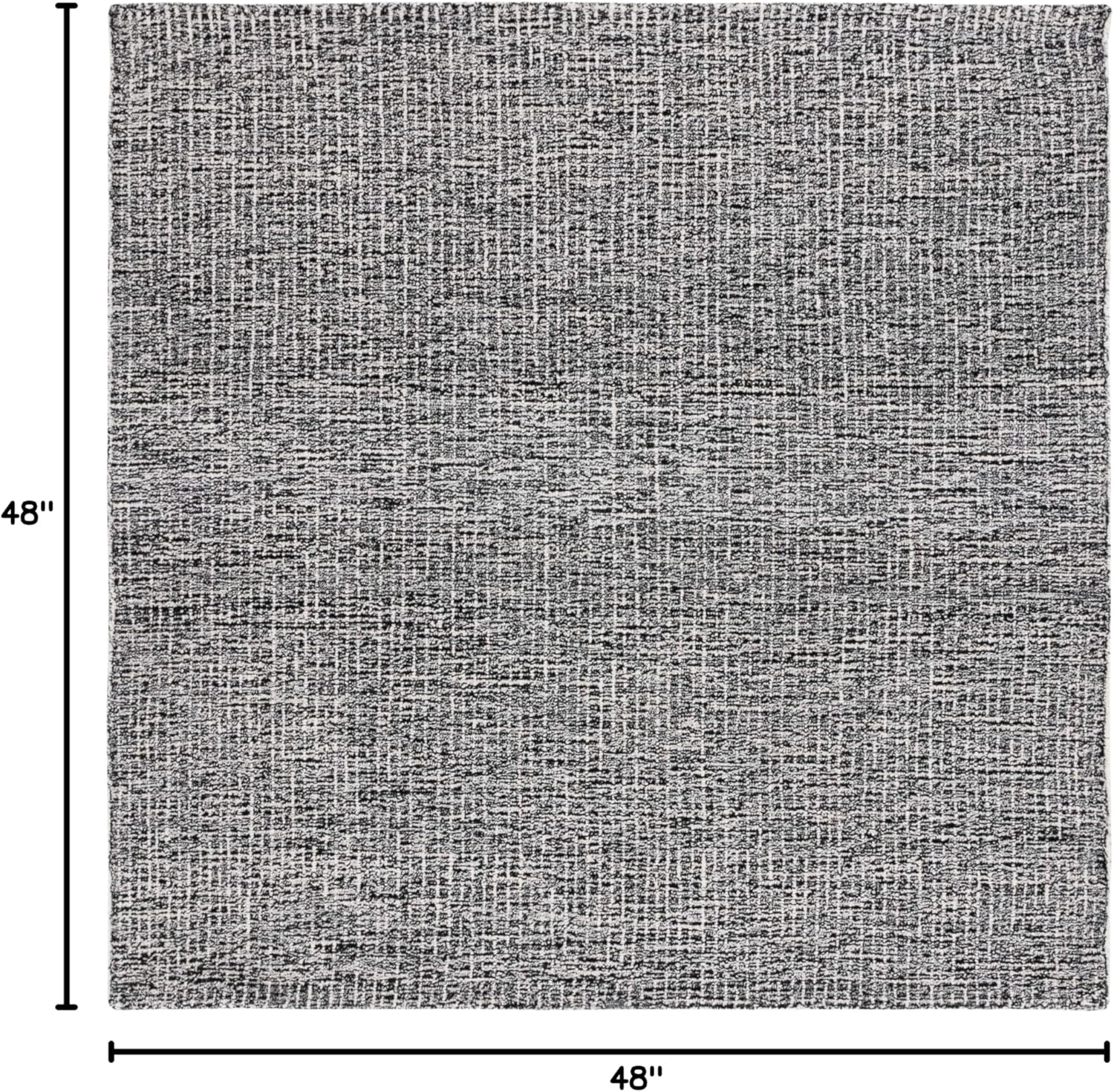 image:imageSAFAVIEH Area Rug 8x10 Abstract Collection Large Light Grey amp Ivory Handmade Wool Ideal for Living Room Bedroom Office Dining Space ABT468FBlackIvory