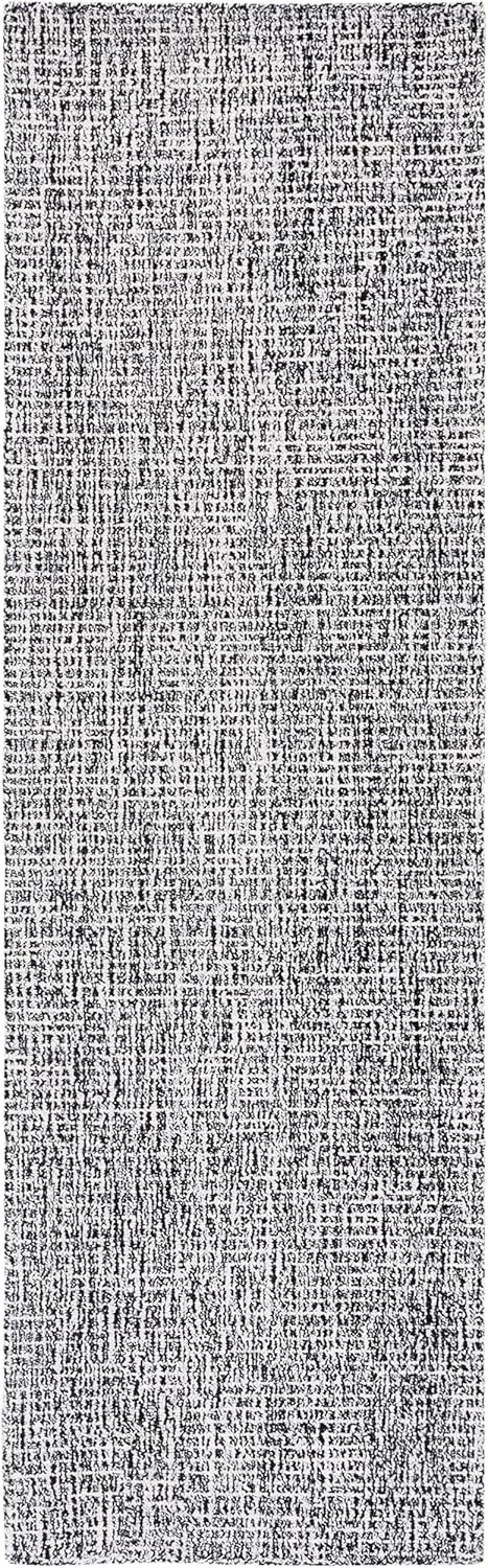 image:imageSAFAVIEH Area Rug 8x10 Abstract Collection Large Light Grey amp Ivory Handmade Wool Ideal for Living Room Bedroom Office Dining Space ABT468FBlackIvory