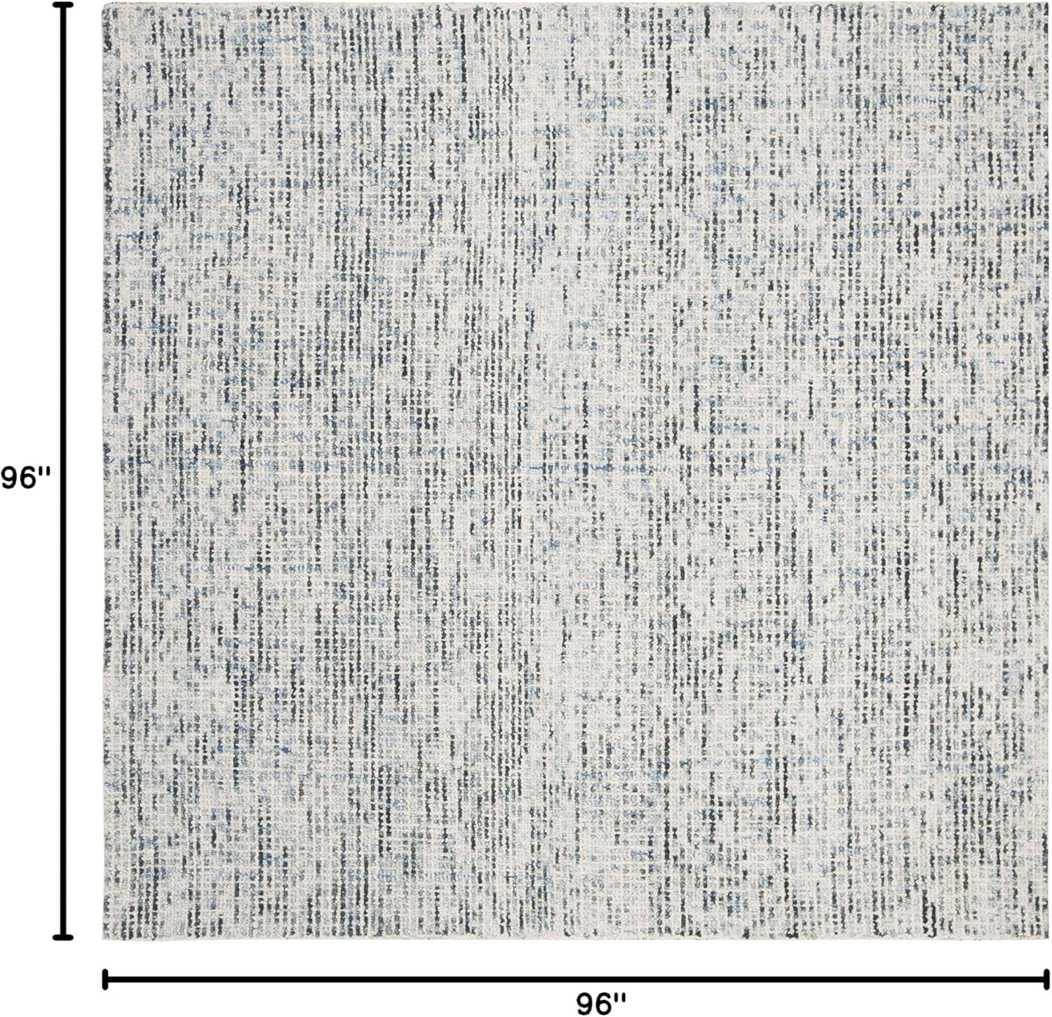 image:imageSAFAVIEH Area Rug 8x10 Abstract Collection Large Light Grey amp Ivory Handmade Wool Ideal for Living Room Bedroom Office Dining Space ABT468FBlueCharcoal