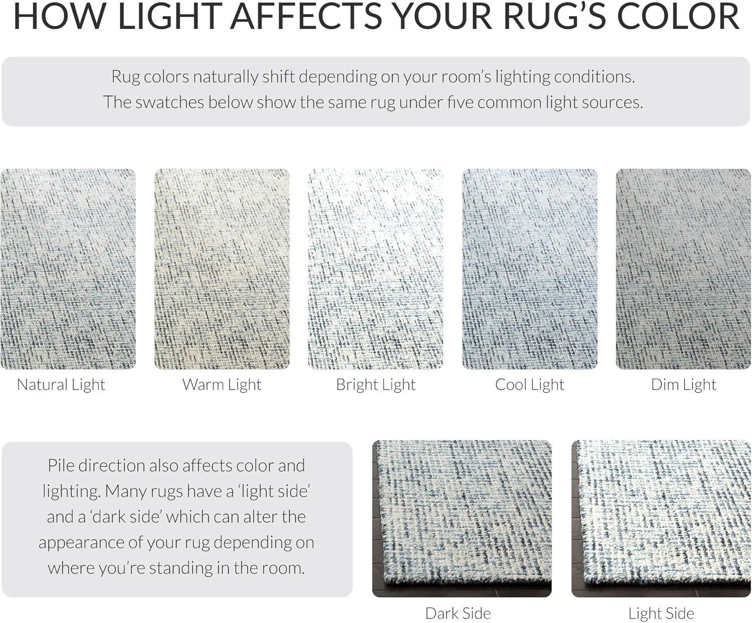 image:imageSAFAVIEH Area Rug 8x10 Abstract Collection Large Light Grey amp Ivory Handmade Wool Ideal for Living Room Bedroom Office Dining Space ABT468FBlueCharcoal