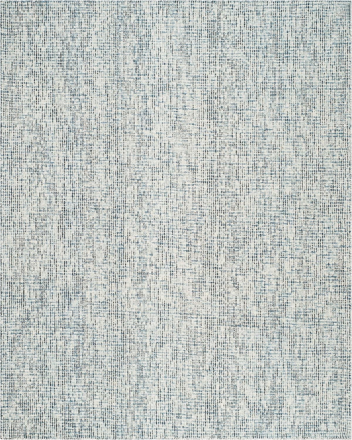 image:imageSAFAVIEH Area Rug 8x10 Abstract Collection Large Light Grey amp Ivory Handmade Wool Ideal for Living Room Bedroom Office Dining Space ABT468FBlueCharcoal