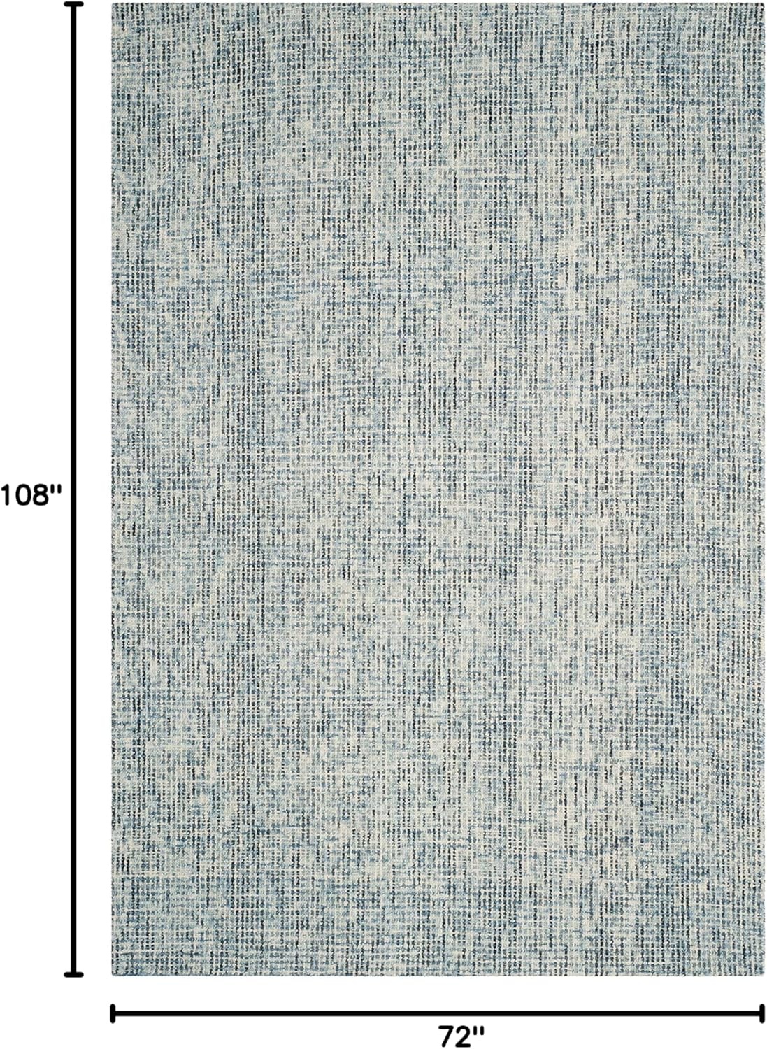 image:imageSAFAVIEH Area Rug 8x10 Abstract Collection Large Light Grey amp Ivory Handmade Wool Ideal for Living Room Bedroom Office Dining Space ABT468FBlueCharcoal
