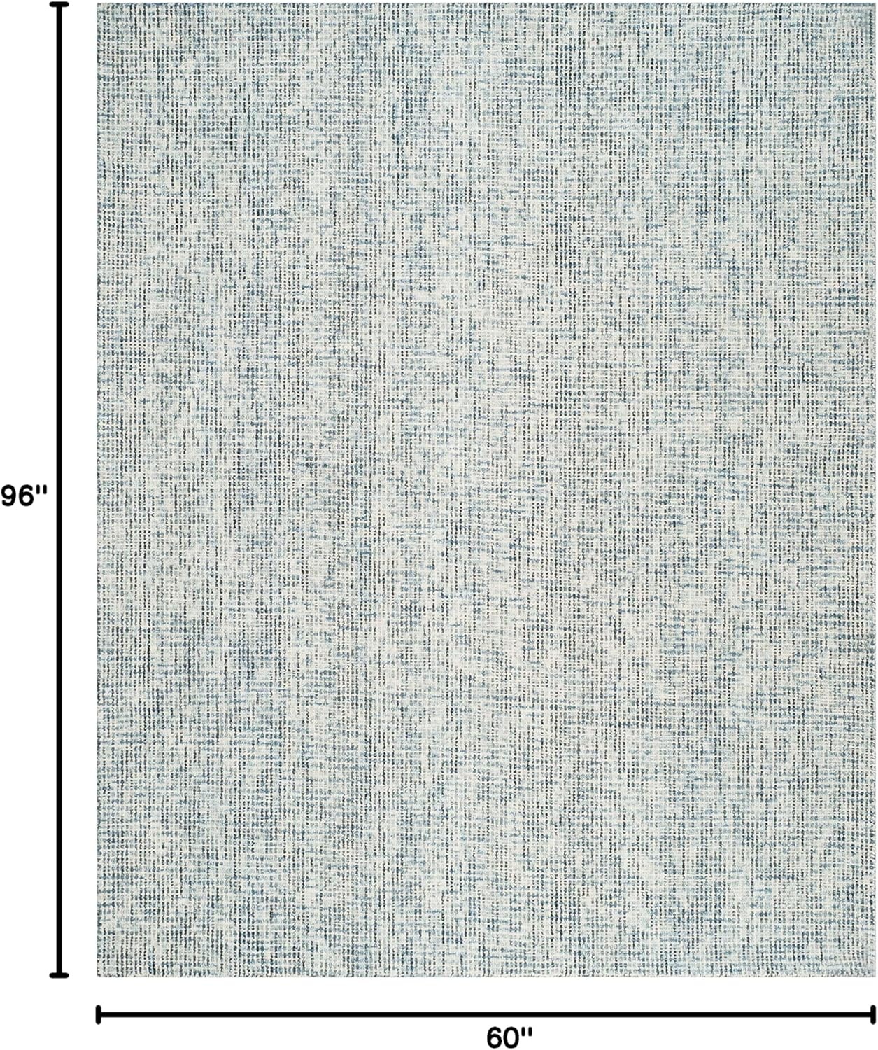 image:imageSAFAVIEH Area Rug 8x10 Abstract Collection Large Light Grey amp Ivory Handmade Wool Ideal for Living Room Bedroom Office Dining Space ABT468FBlueCharcoal