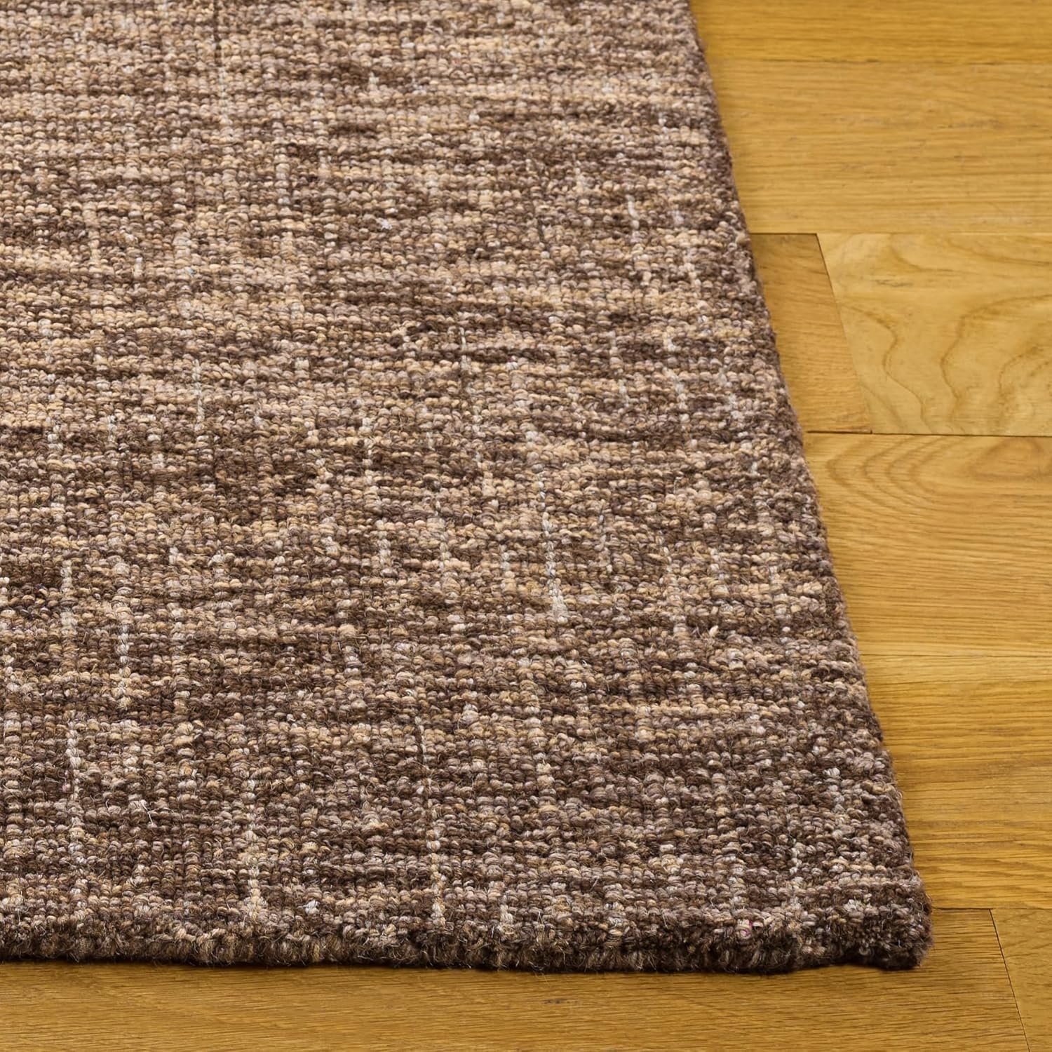 image:imageSAFAVIEH Area Rug 8x10 Abstract Collection Large Light Grey amp Ivory Handmade Wool Ideal for Living Room Bedroom Office Dining Space ABT468FBrownBeige