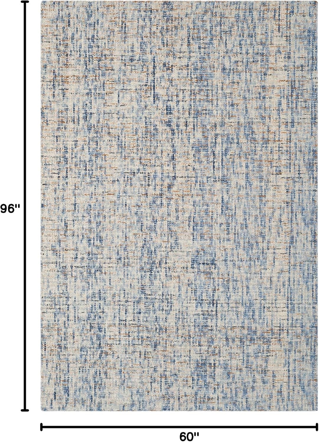 image:imageSAFAVIEH Area Rug 8x10 Abstract Collection Large Light Grey amp Ivory Handmade Wool Ideal for Living Room Bedroom Office Dining Space ABT468FDark BlueRust