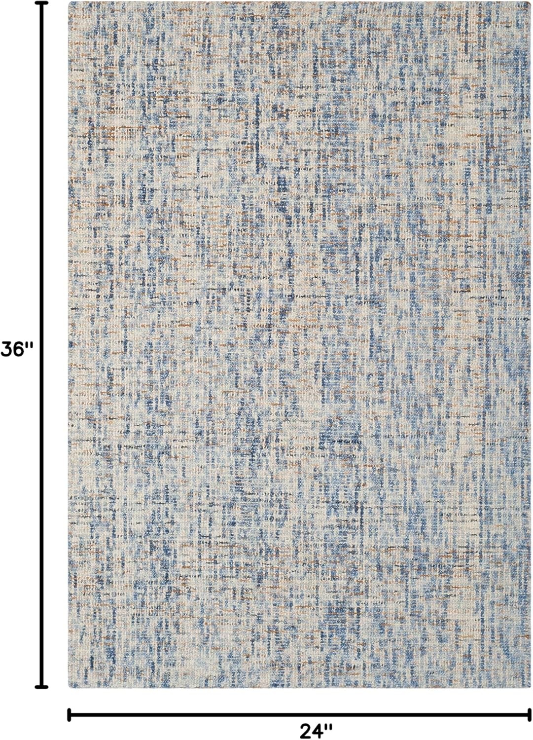 image:imageSAFAVIEH Area Rug 8x10 Abstract Collection Large Light Grey amp Ivory Handmade Wool Ideal for Living Room Bedroom Office Dining Space ABT468FDark BlueRust