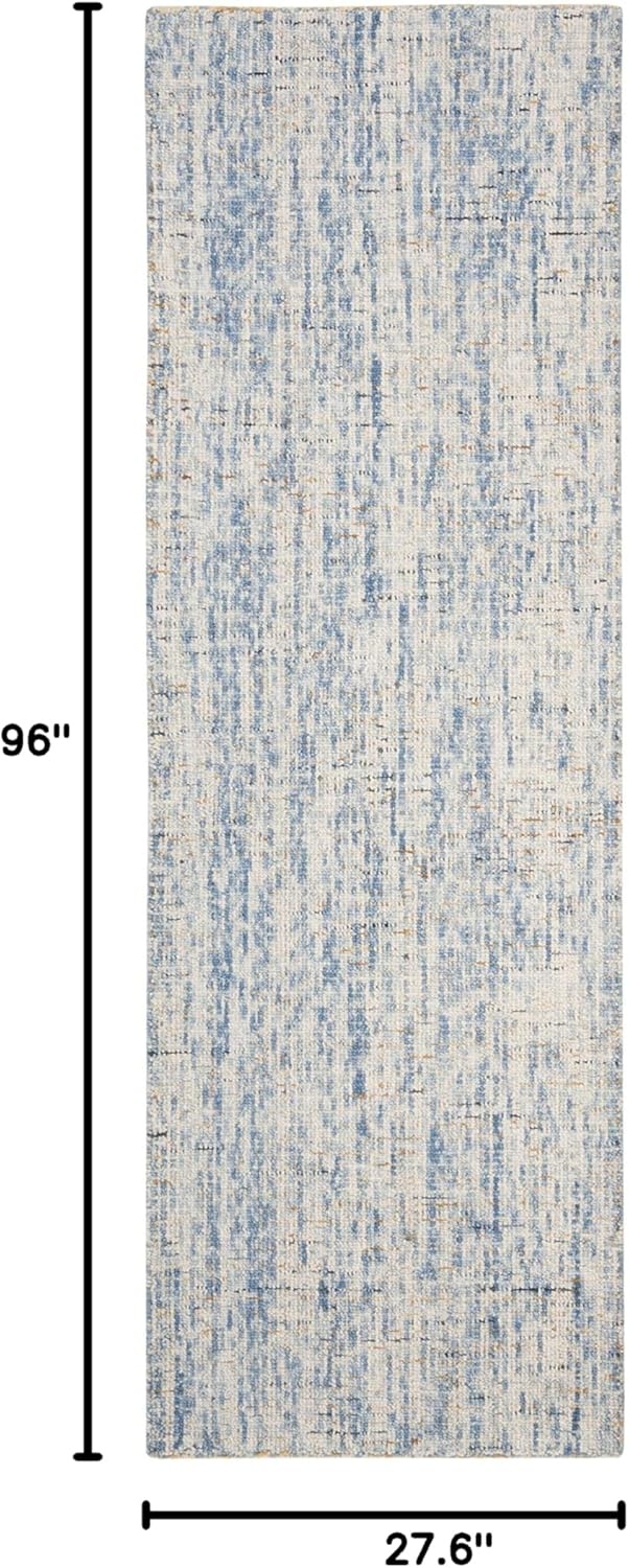 image:imageSAFAVIEH Area Rug 8x10 Abstract Collection Large Light Grey amp Ivory Handmade Wool Ideal for Living Room Bedroom Office Dining Space ABT468FDark BlueRust
